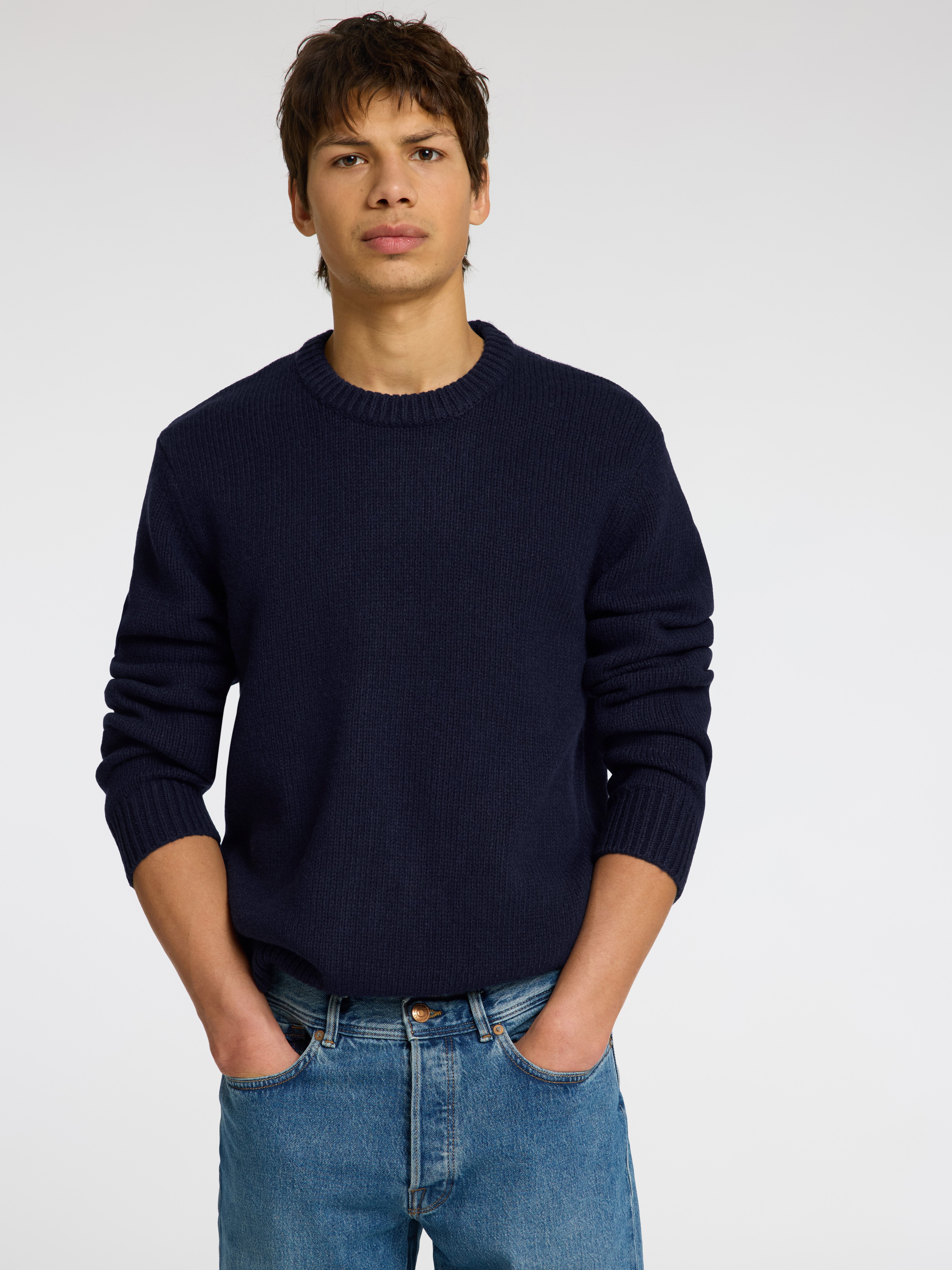 SELECTED HOMME Gebreide trui SLHCODY LS KNIT RELAXED CREW NECK NOOS