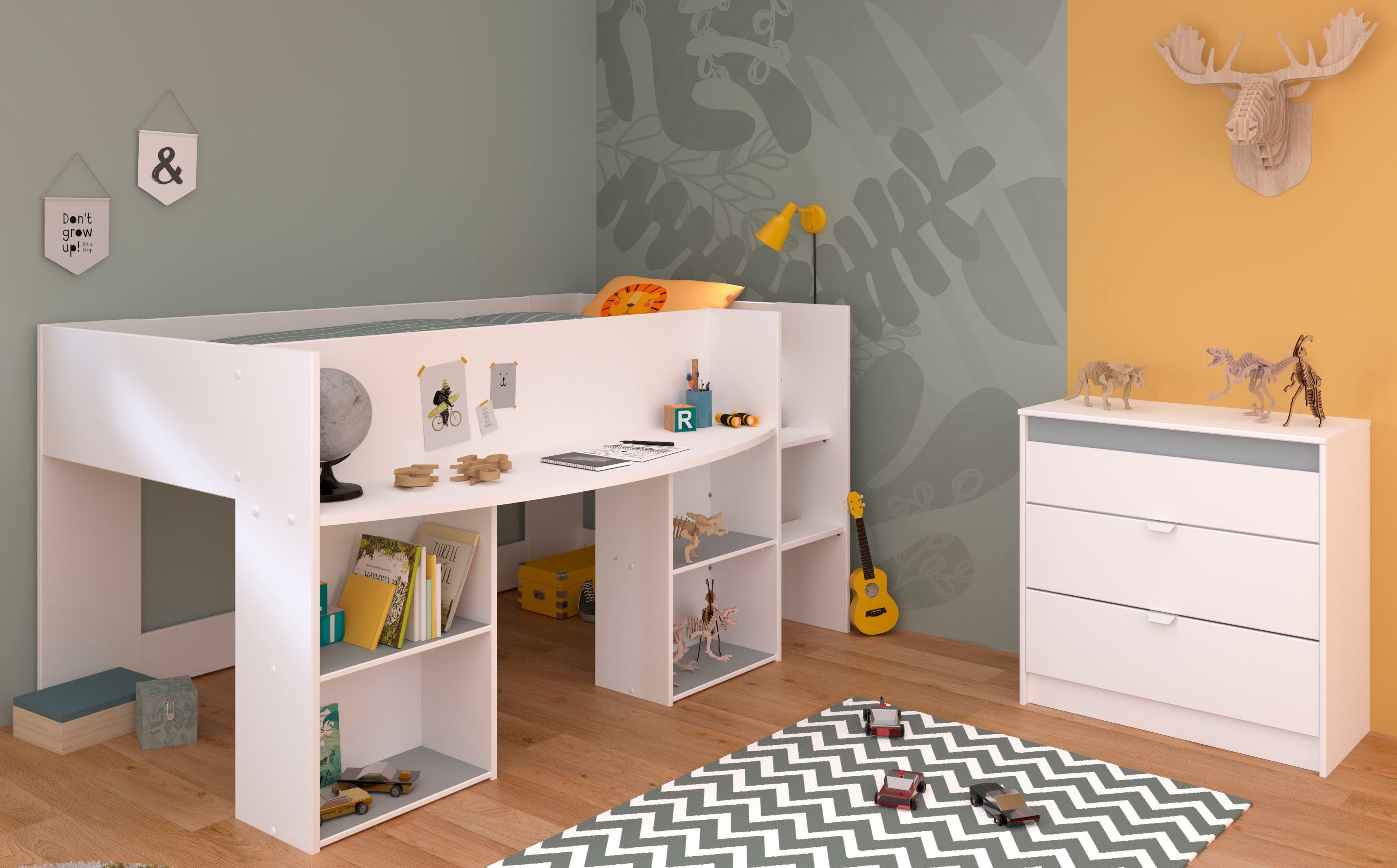 Parisot Tienerkamerset Pirouette 16 (2-delig) complete kinderkamers wit