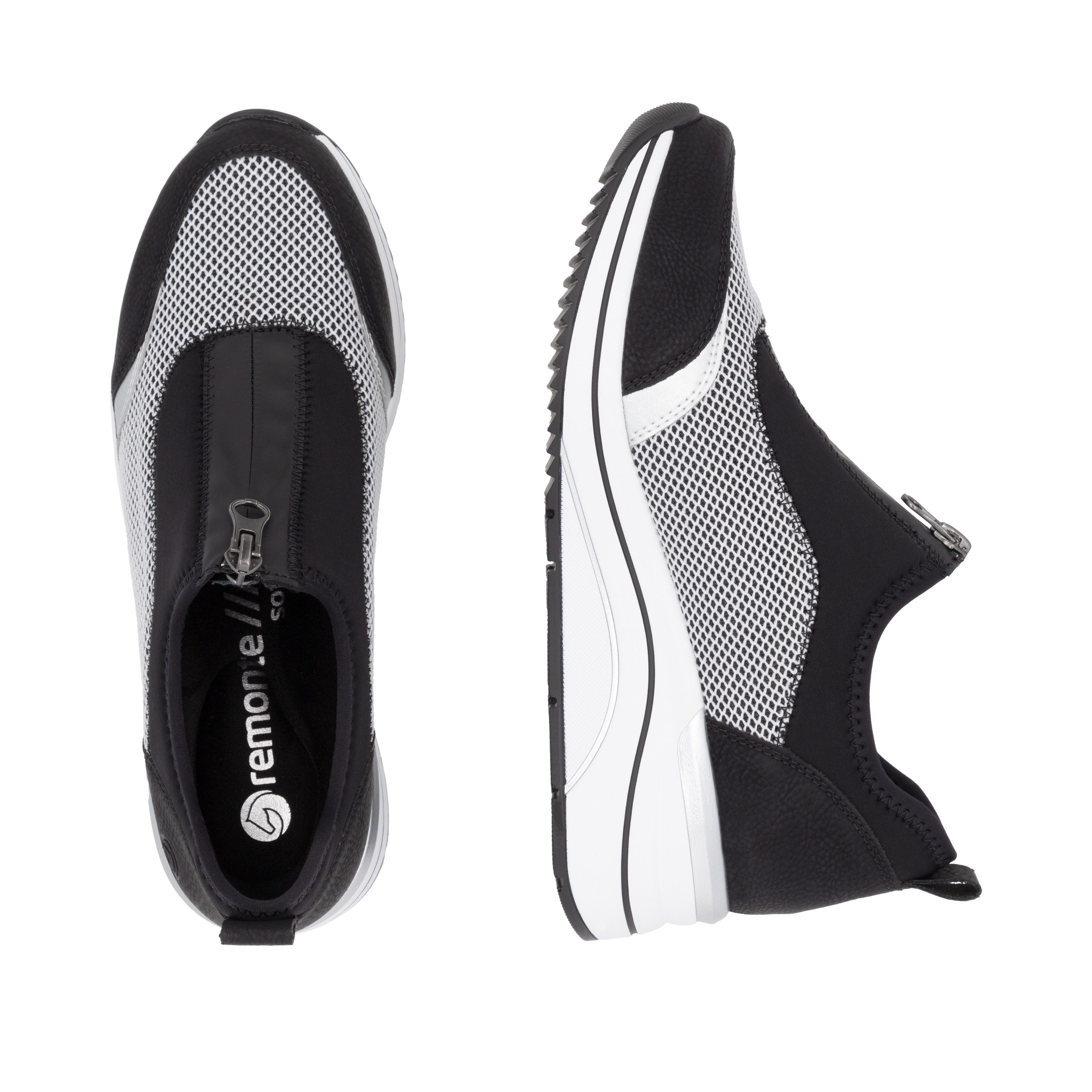 Remonte Slip-on sneakers , vrijetijdsschoen, lage schoen, slipper in vegan verwerking