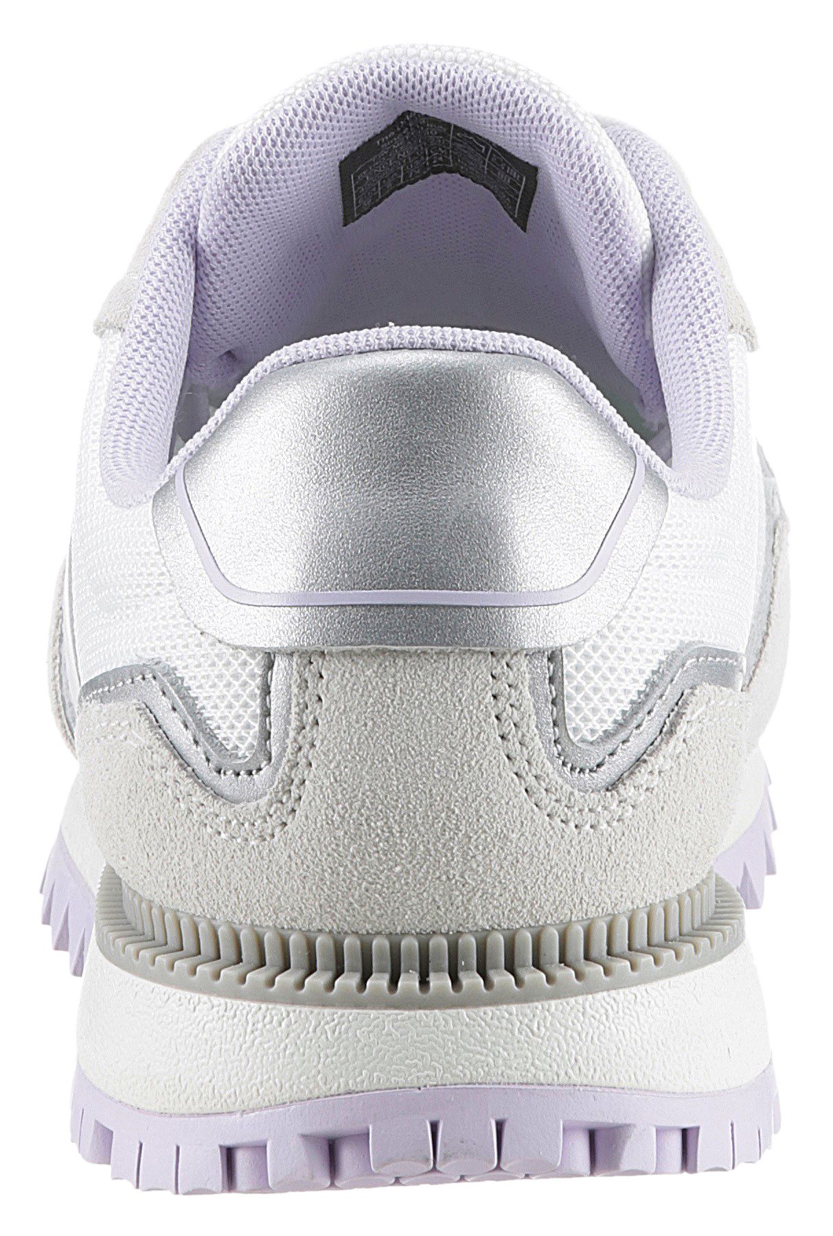 TOMMY JEANS Sneakers met sleehak TJW METALLIC RETRO CLEATED RUN met contrastafwerkingen, vrijetijdsschoen, lage schoen, veterschoen
