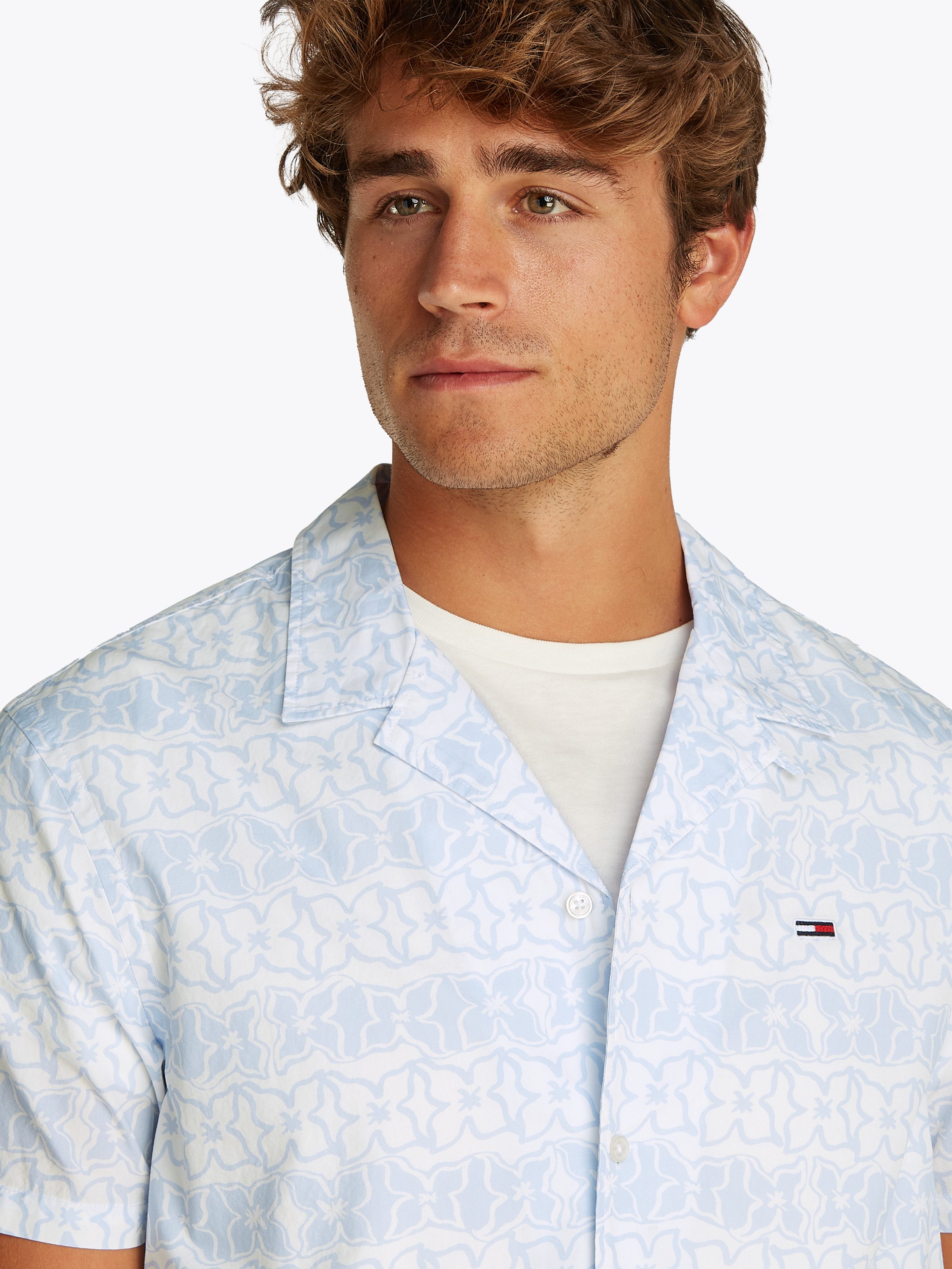 TOMMY JEANS Overhemd met korte mouwen TJM REG AOP SS SHIRT EXT