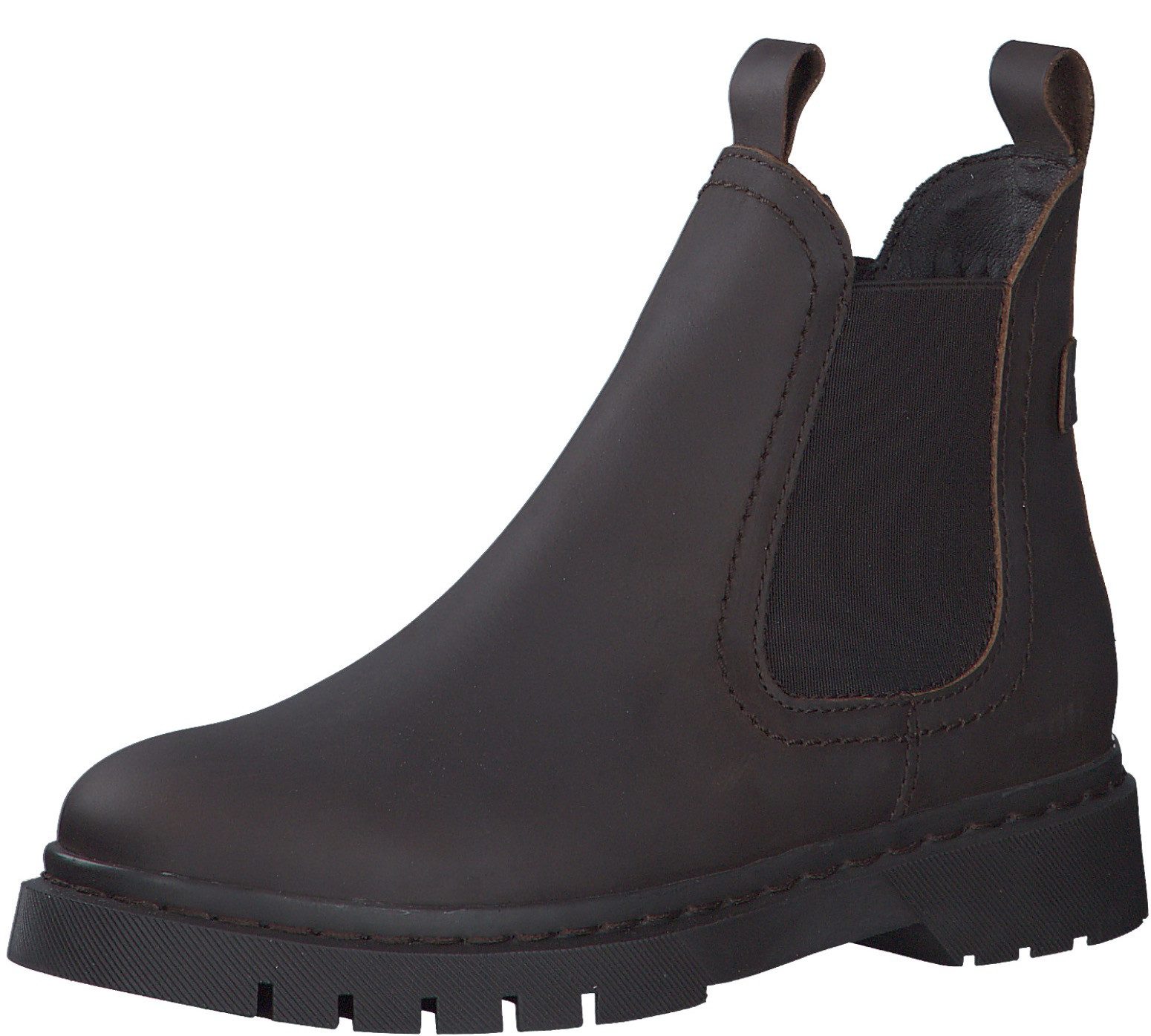 Tamaris Chelsea-boots blokhak, instap laarzen, enkellaars met twee aantrekloopjes