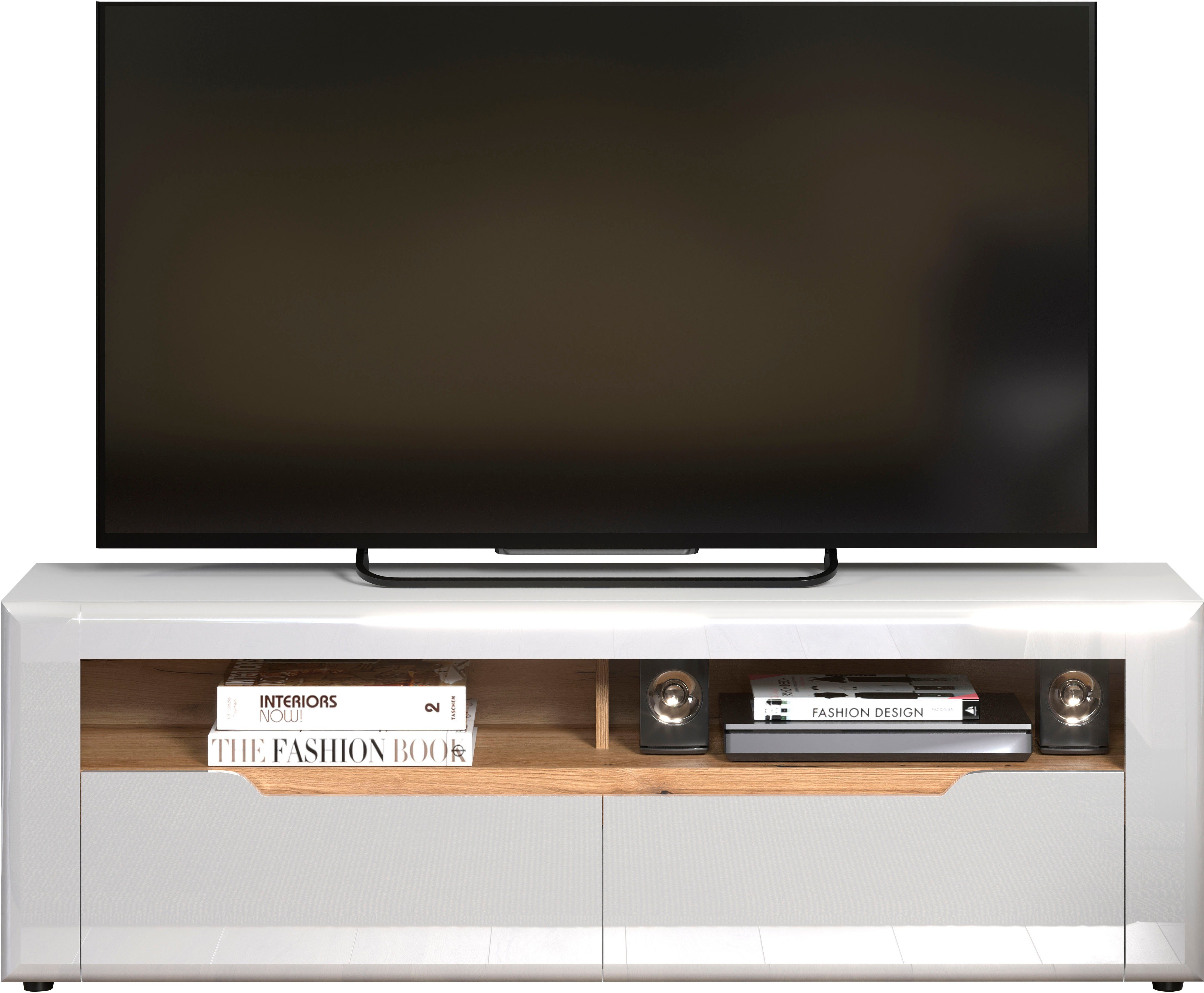 INOSIGN Tv-meubel Graz TV-kast Grifflos TV-lage kast, breedte 150 cm (1 stuk)