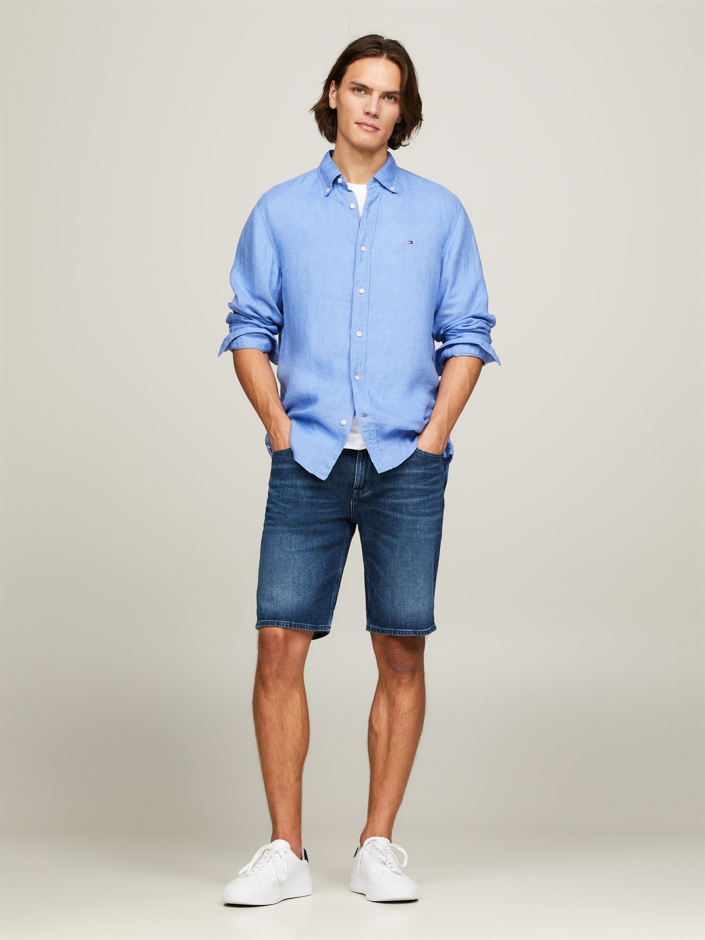 Tommy Hilfiger Jeansshort BROOKLYN SHORT STR Vervagings-effect voor en achter