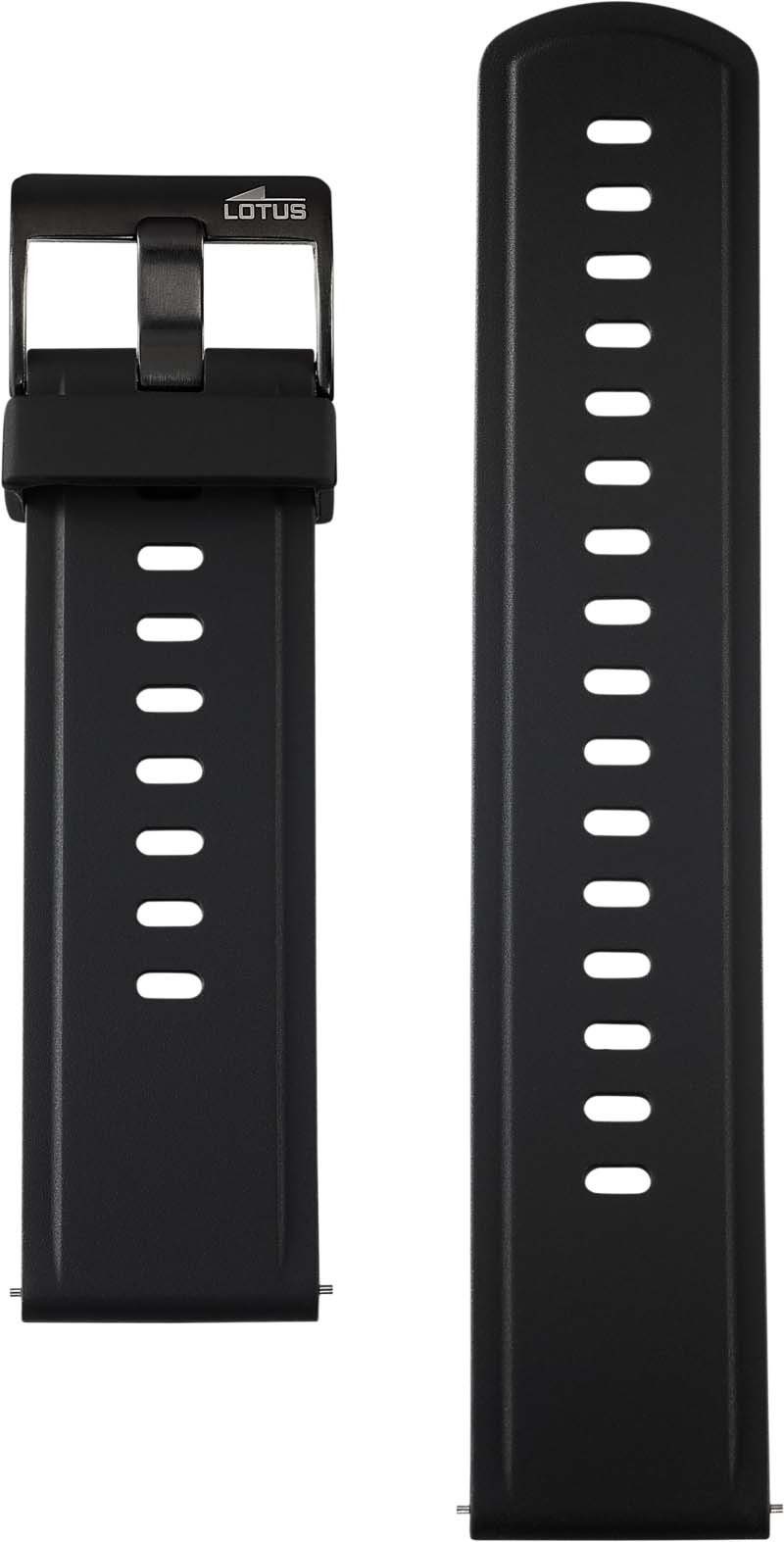 Lotus Smartwatch 50018/1 Horloge, herenhorloge, roestvrijstalen band, stappenteller, cadeau-idee (set, 2-delig, Met verwisselbare armband van zwart silicone)