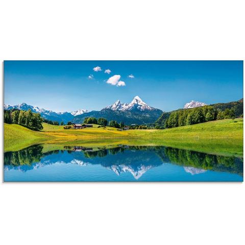 Artland print op glas Landschaft in den Alpen