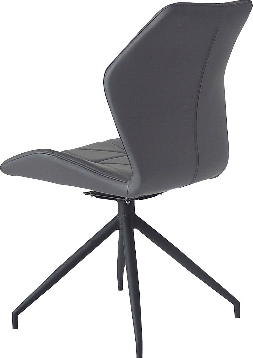 byLIVING Eetkamerstoel Imke set van 2, gezellige eetkamerstoel met stiksels, 360° draaibaar (set, 2 stuks)