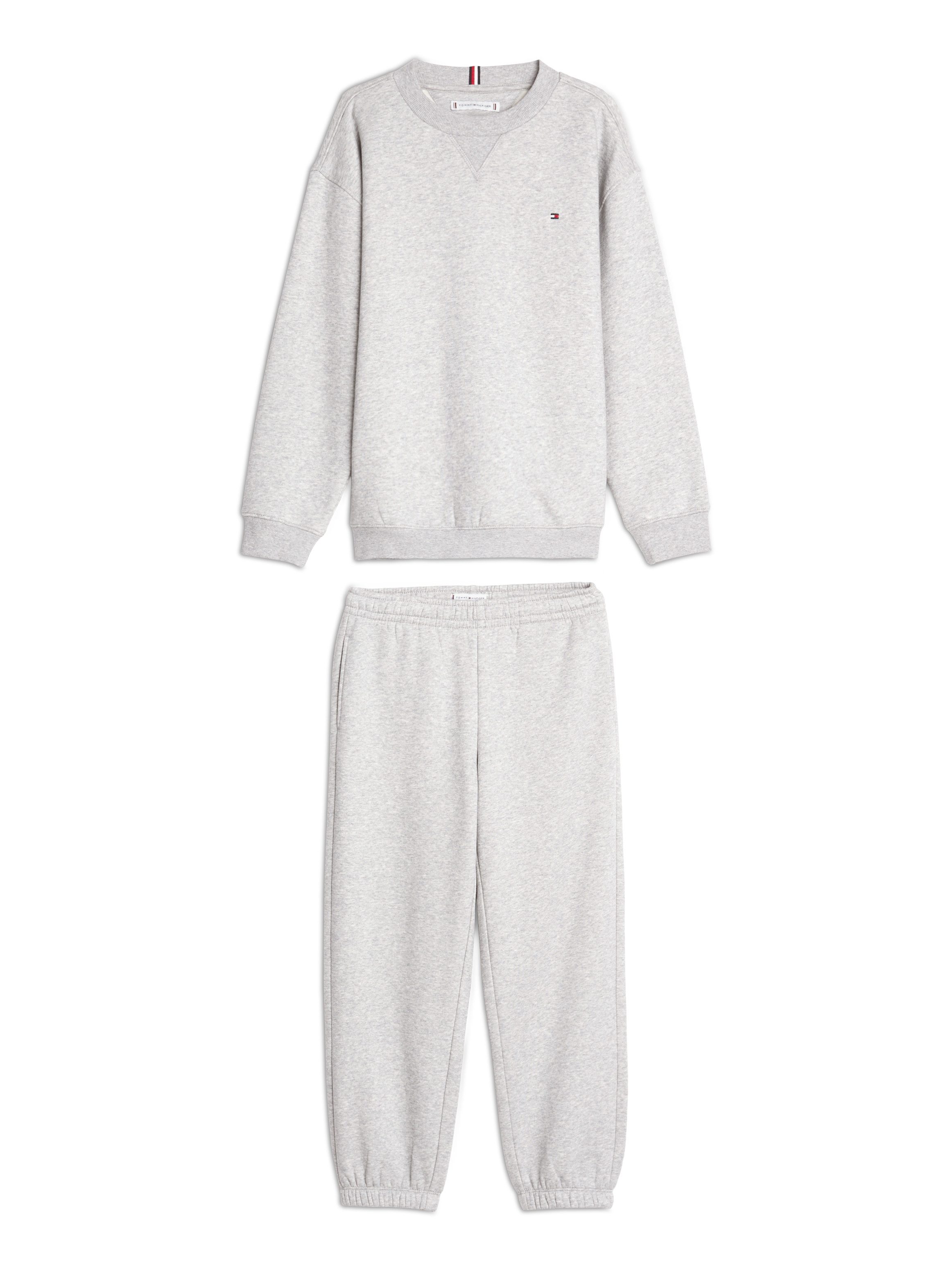 Tommy Hilfiger Shirt met lange mouwen en broek U TIMELESS FLEECE SET Baby s tot 2 jaar gemêleerd materiaal (set 2-delig 2 stuks)