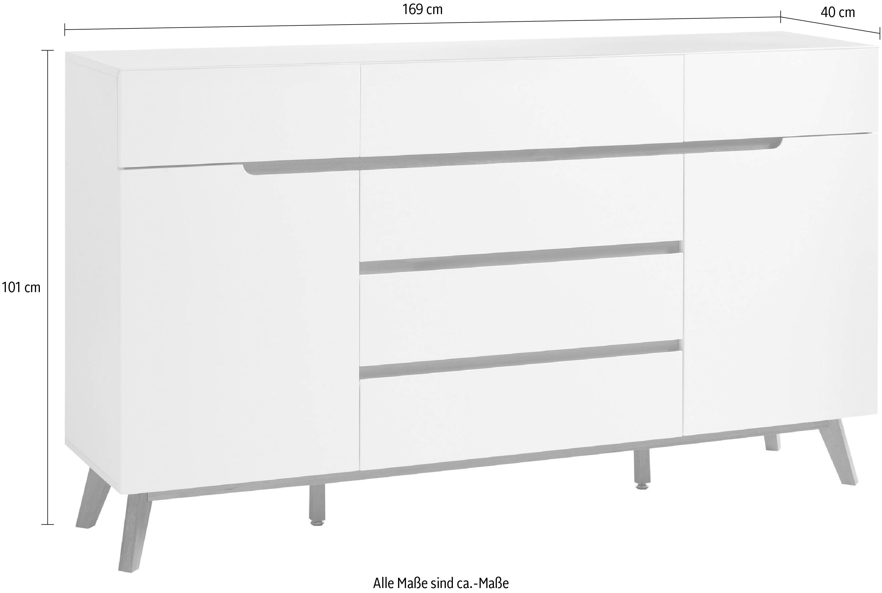 MCA furniture Dressoir Cervo Breedte ca. 169 cm