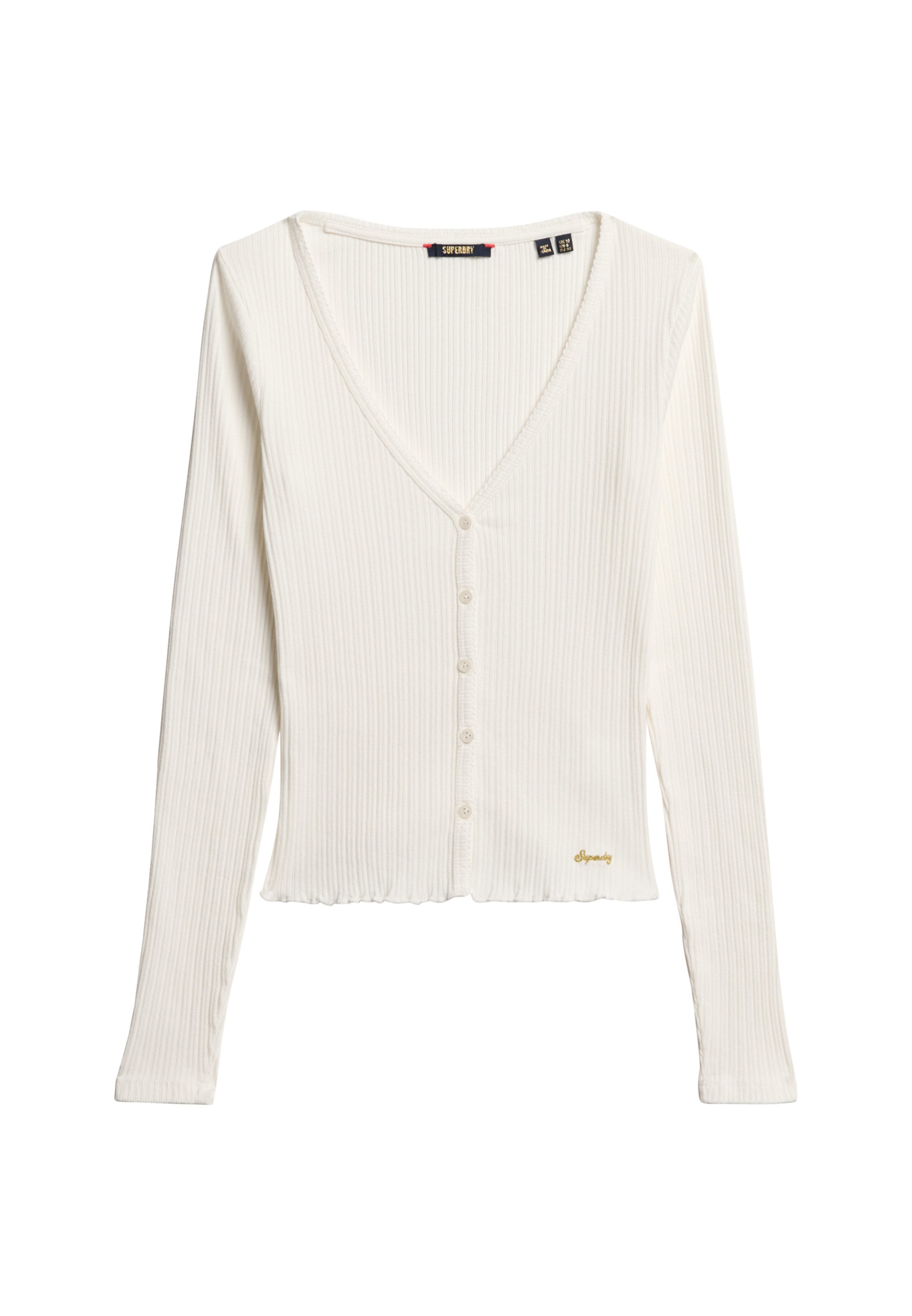 Superdry Shirt met lange mouwen ESSENTIAL BUTTON THRU LS TOP
