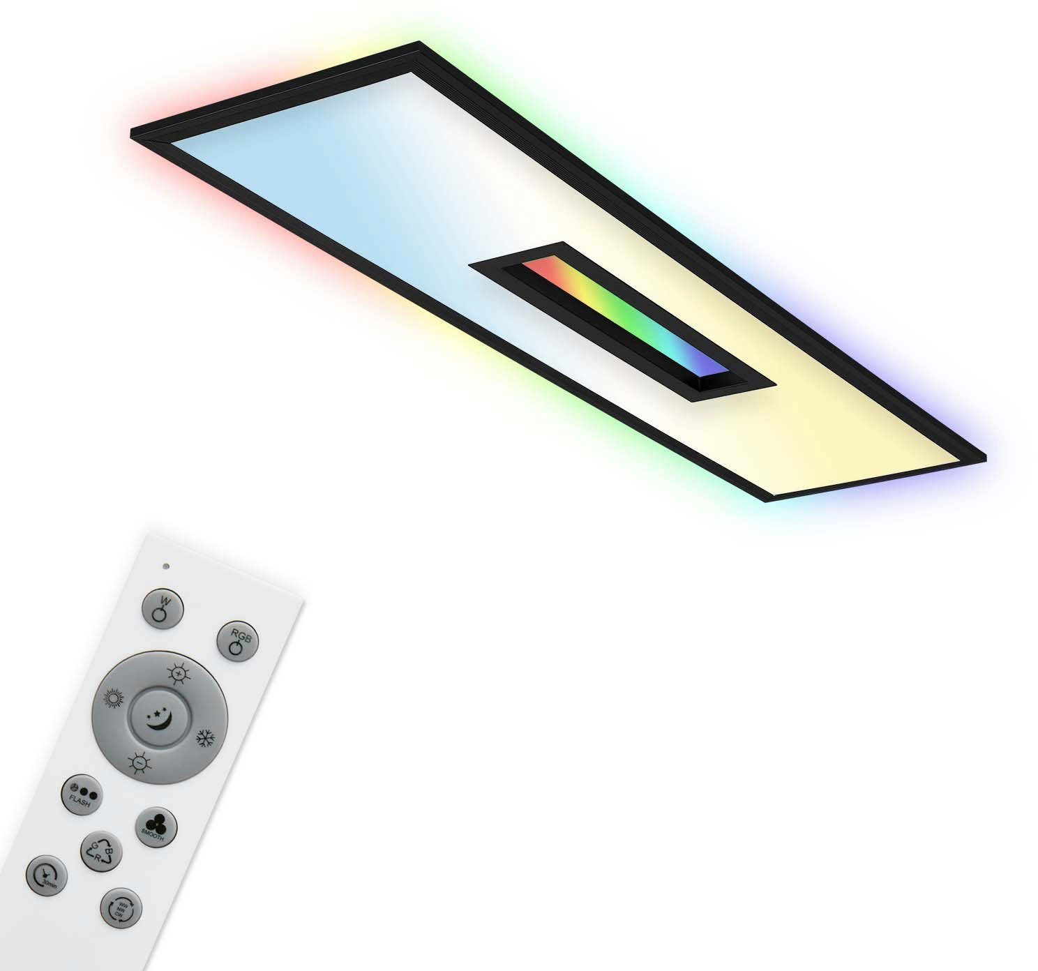 Telefunken Led-paneel 319605TF CENTERBACK Plafondlamp, RGB, backlight, CCT, inclusief afstandsbediening, dimbaar