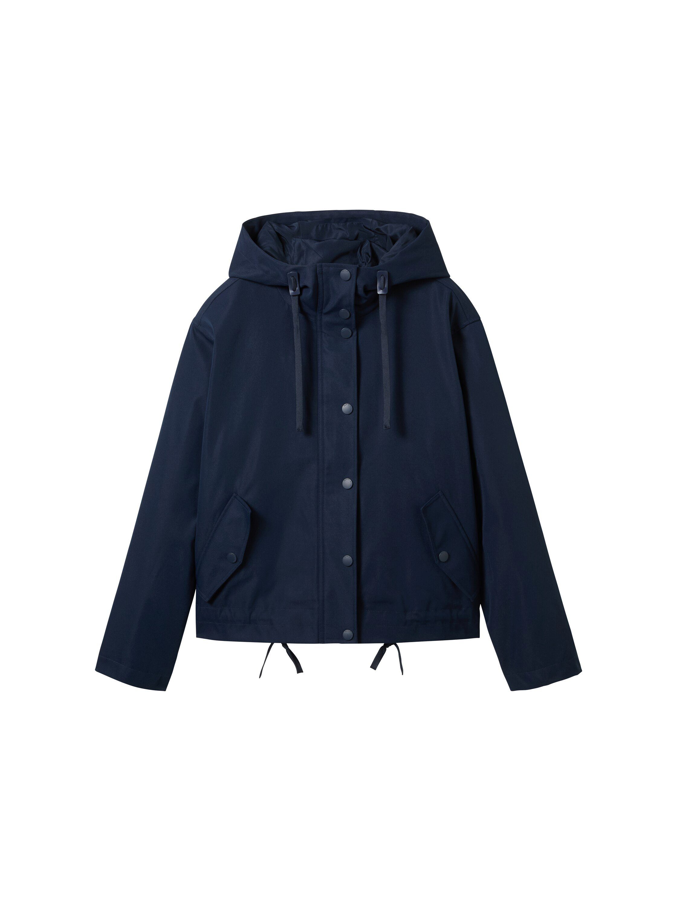 Tom Tailor Denim Outdoorjack in korte vorm en met capuchon