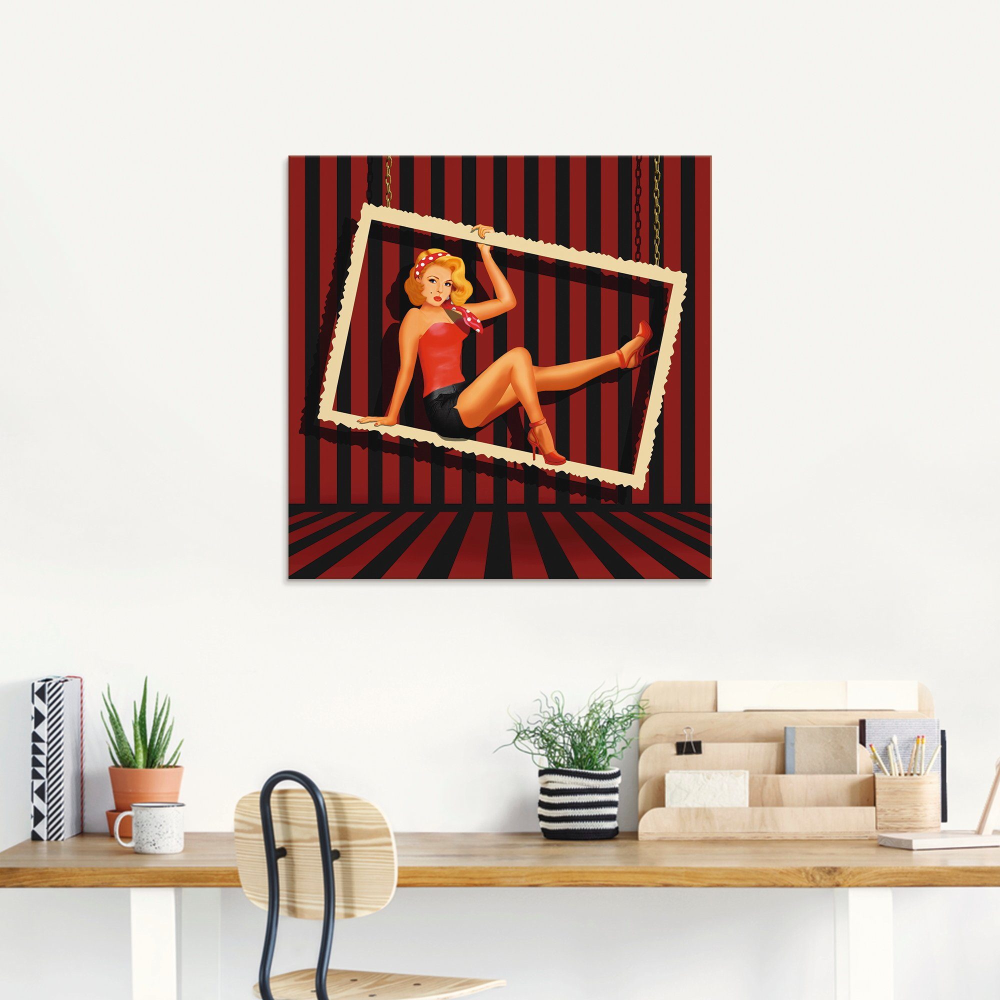 Artland Print op glas Schoonheid van de jaren 50