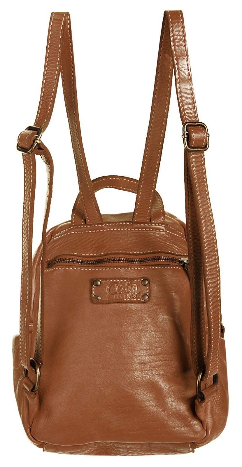 Cluty Rugzak echt leer, made in italy (1)