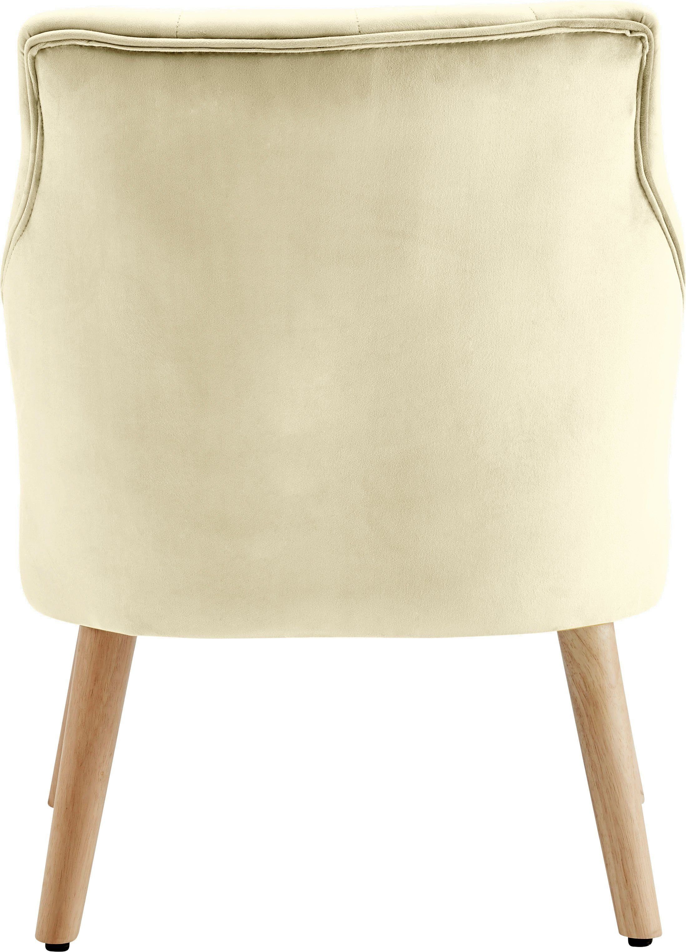 Home affaire Eetkamerstoel Emery set van 2, van mooie zachte fluwelen bekleding, zithoogte 42 cm