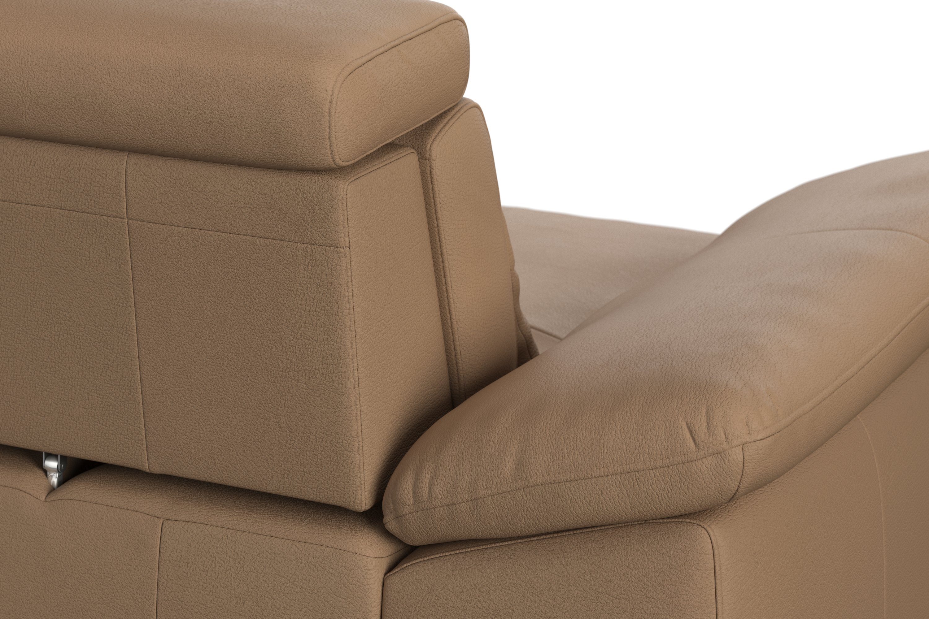 sit&more Hoekbank Cabrio L-vorm, met zitdiepteverstelling, arm- en hoofdsteunverstelling