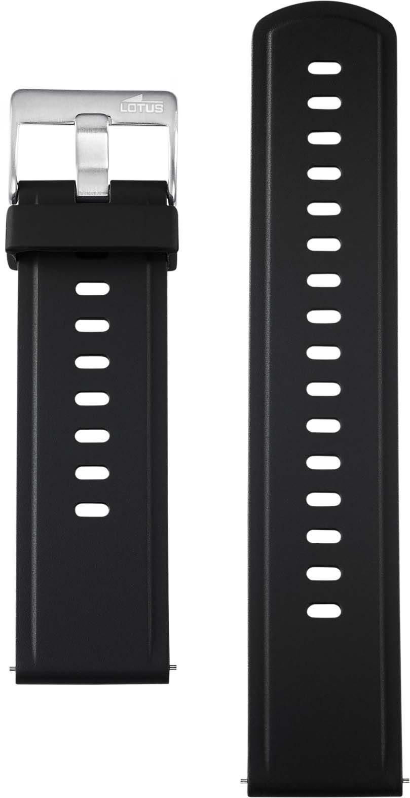 Lotus Smartwatch 50017/1 Horloge, herenhorloge, roestvrijstalen band, stappenteller, cadeau-idee (set, 2-delig, Met verwisselbare armband van zwart silicone)