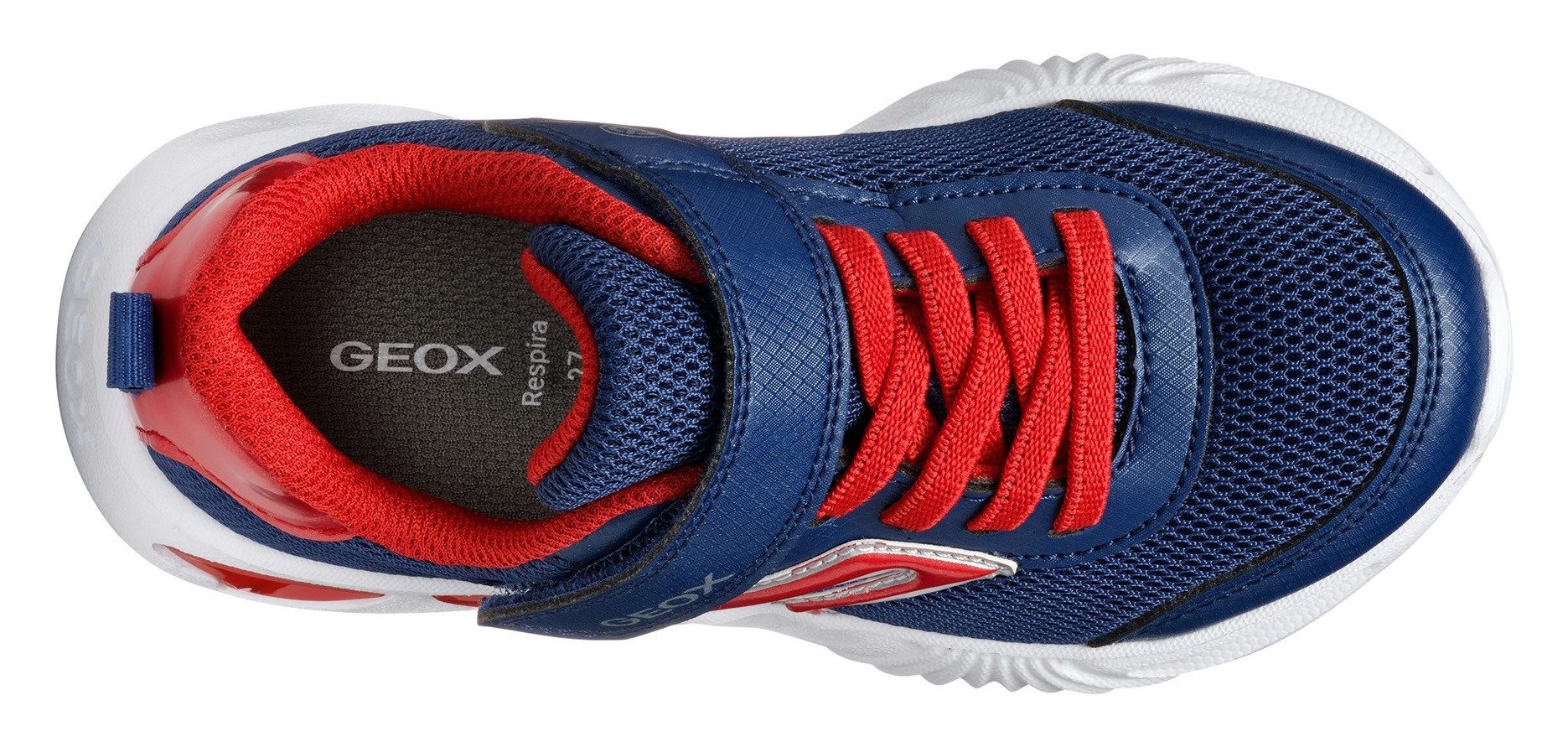 Geox Sneakers J ASSISTER BOY knipperschoen , sportschoen, klittenbandschoen met opvallend knipperende zool