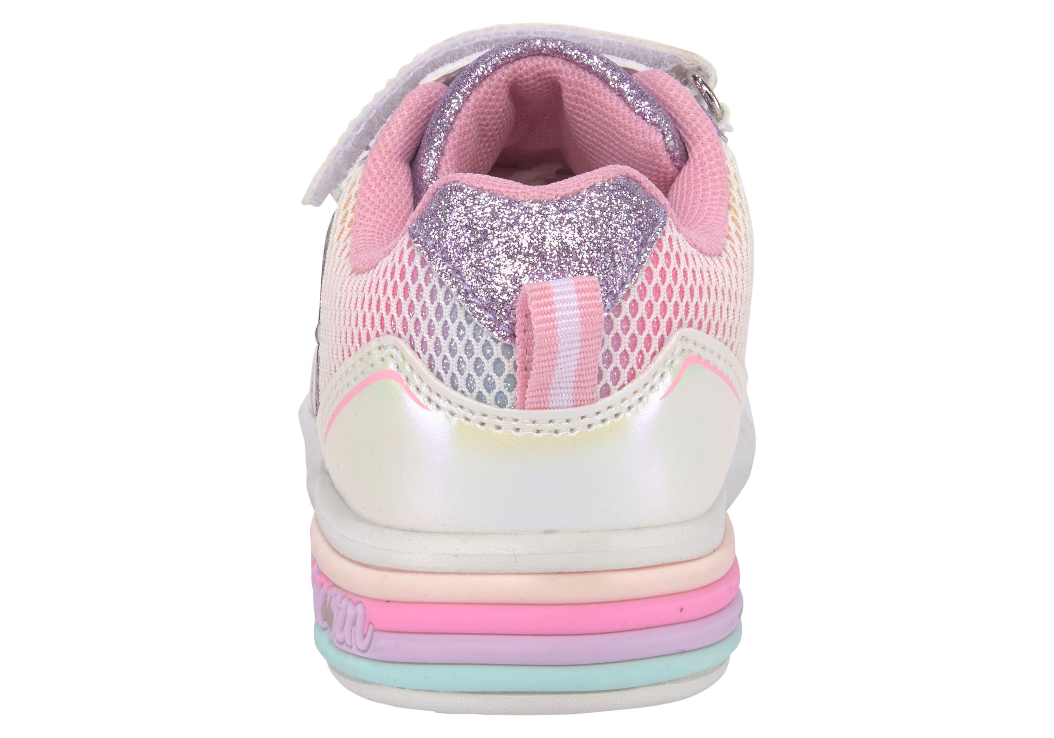 Disney Sneakers Unicorn met coole knipperfunctie en klittenbandsluitingen
