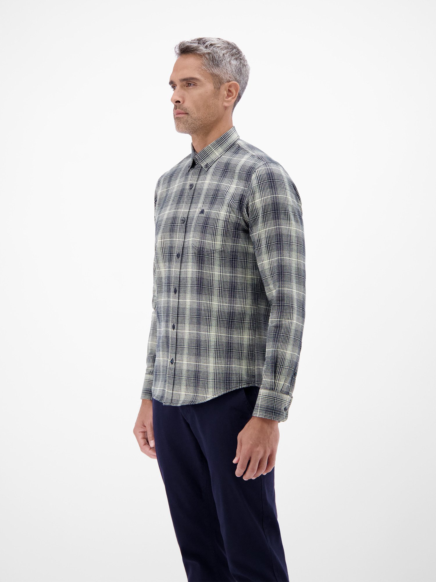 Lerros Flanellen overhemd LERROS Heren flanellen overhemd - geruit, zacht en stijlvol