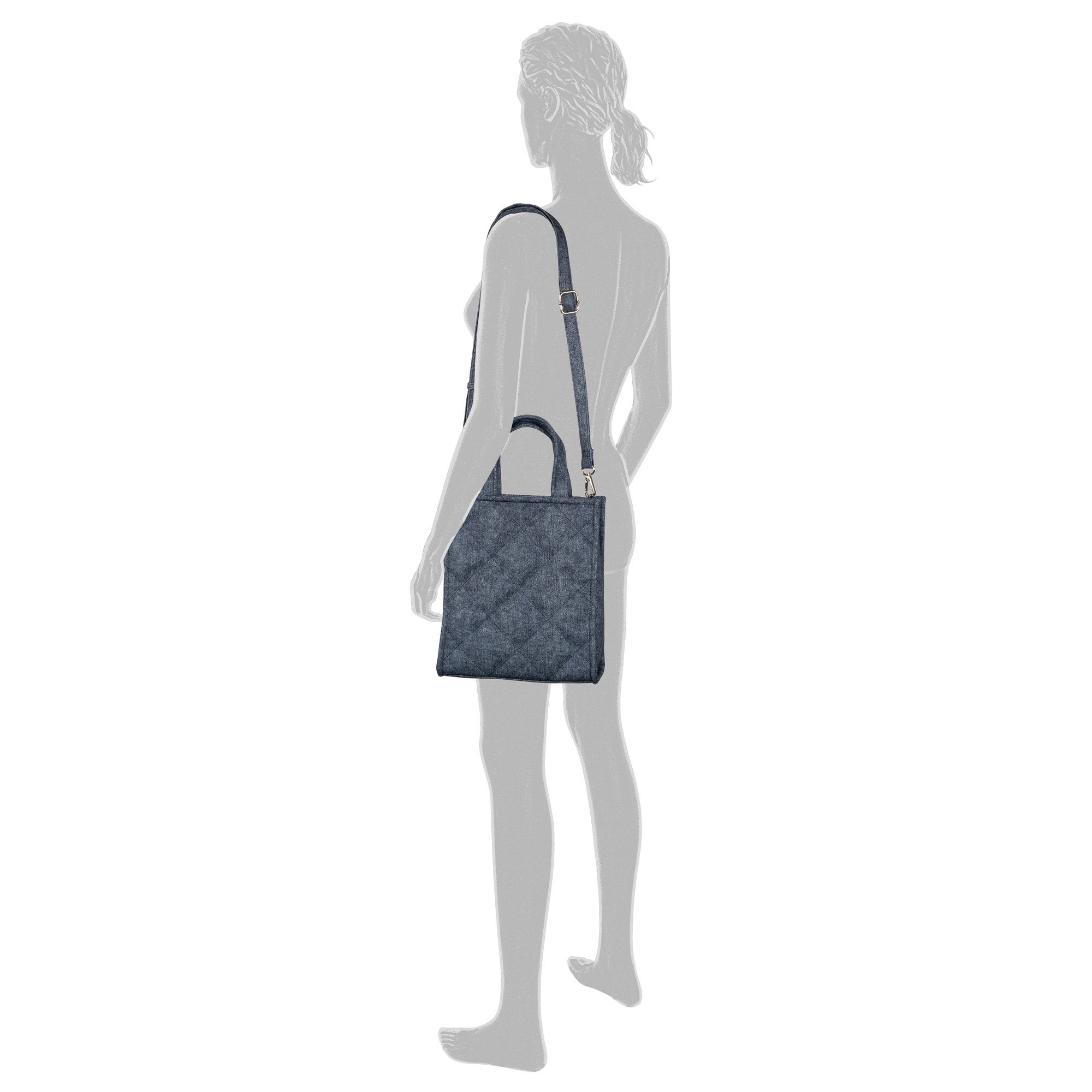 Tom Tailor Denim Shopper Wanessa van imitatieleer in denim-look