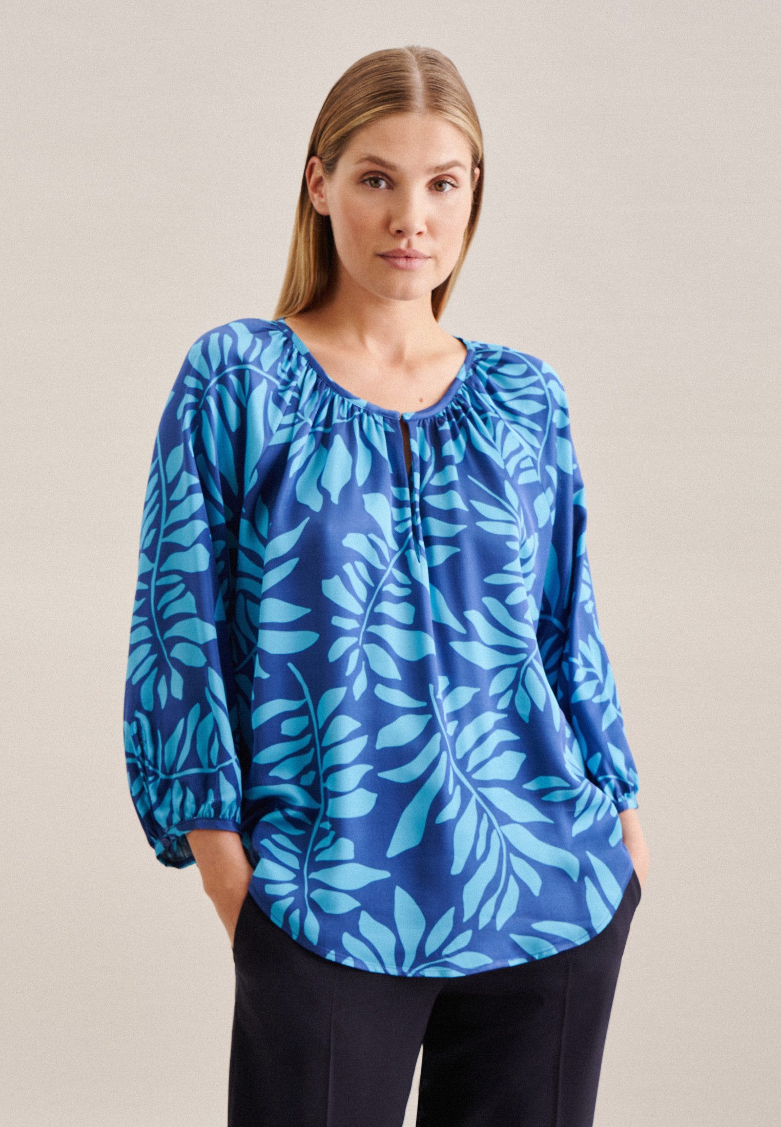 seidensticker Tuniek Zwarte roos dames tunieken maat 44 blauw