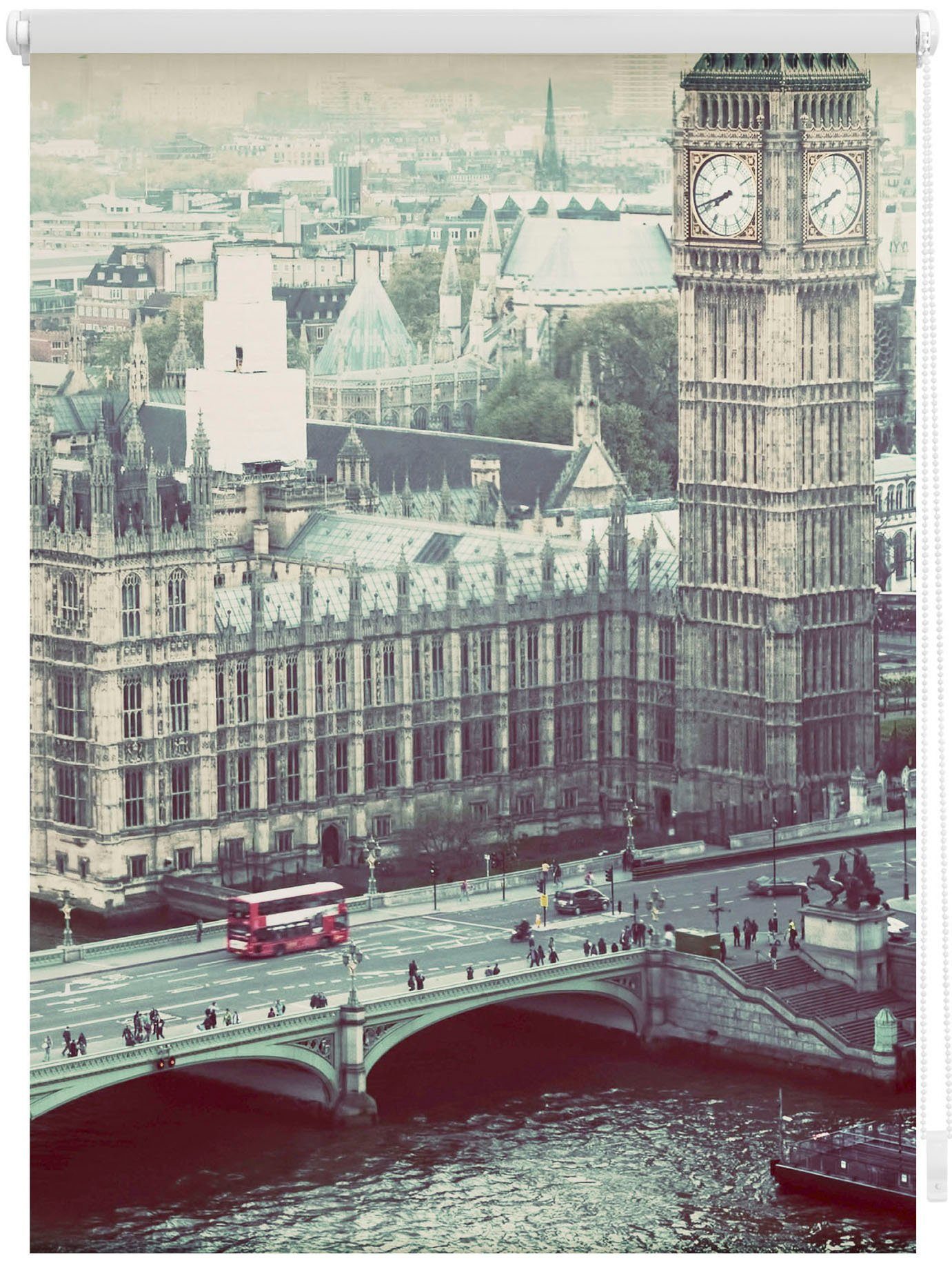 LICHTBLICK Rolgordijn met zijbediening Klemmfix motief Londen Westminster (1 stuk)