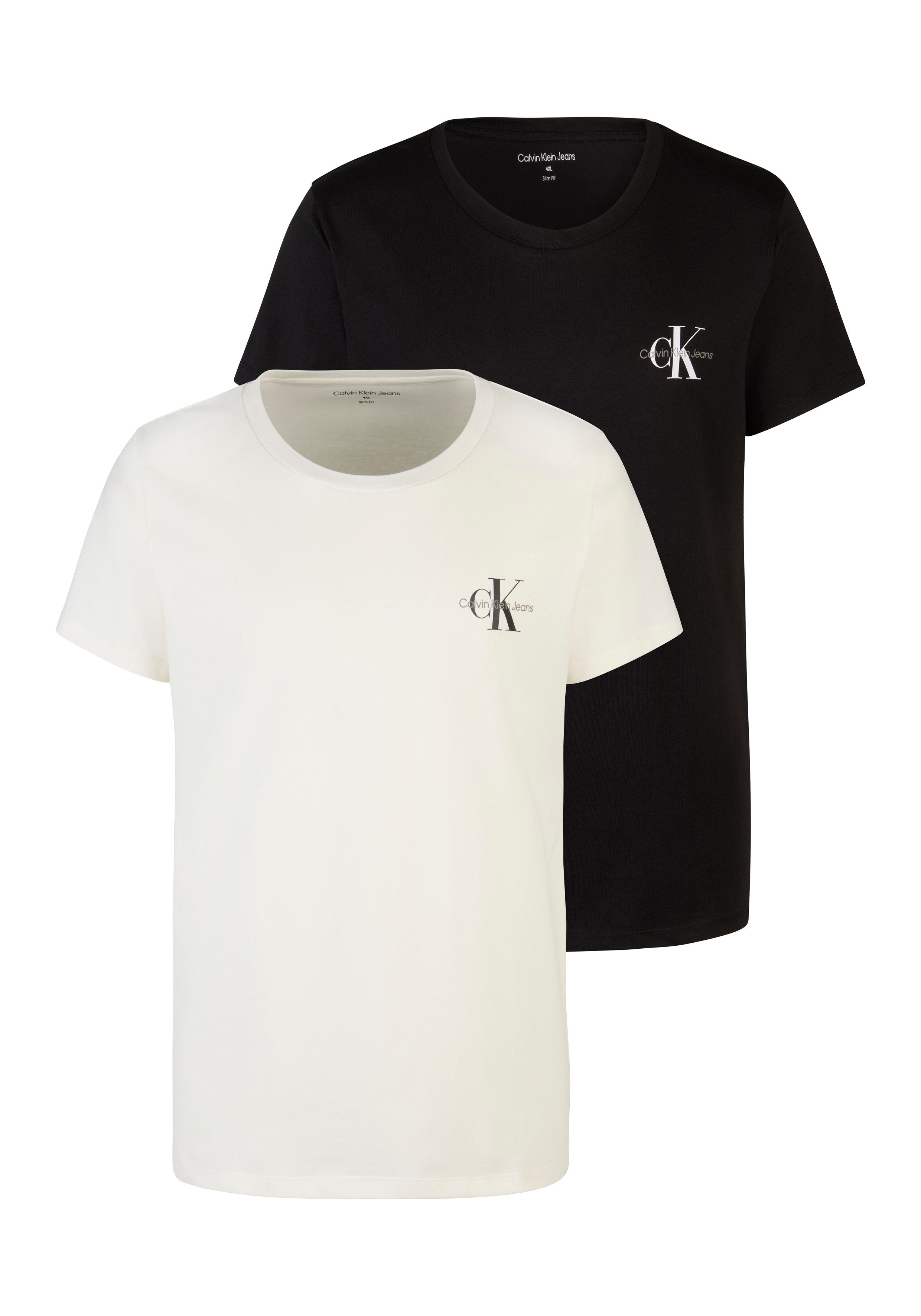 Calvin Klein Jeans Plus T-shirt PLUS MONOLOGO TWO PACK