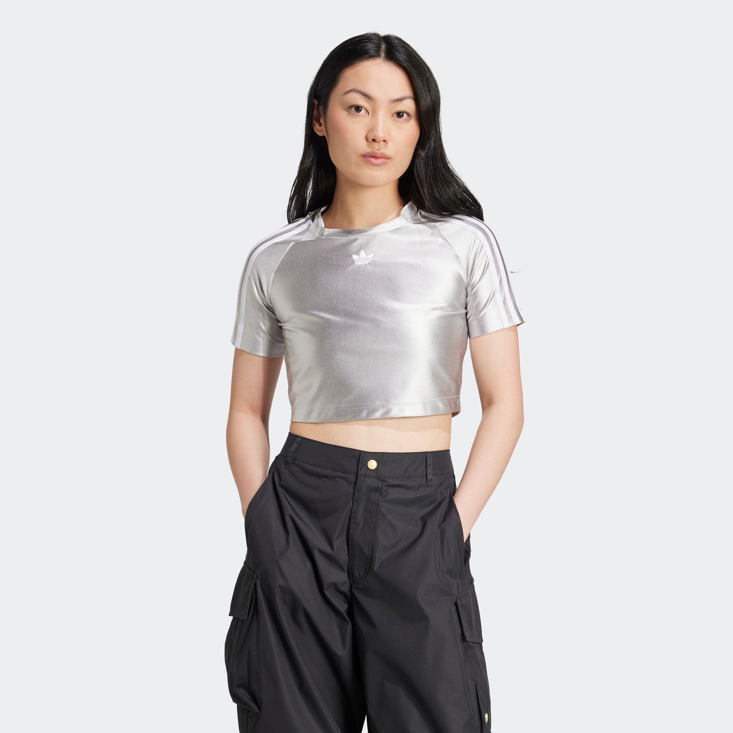 adidas Originals T-shirt TEAMGEIST TOP dames tops maat XL grijs