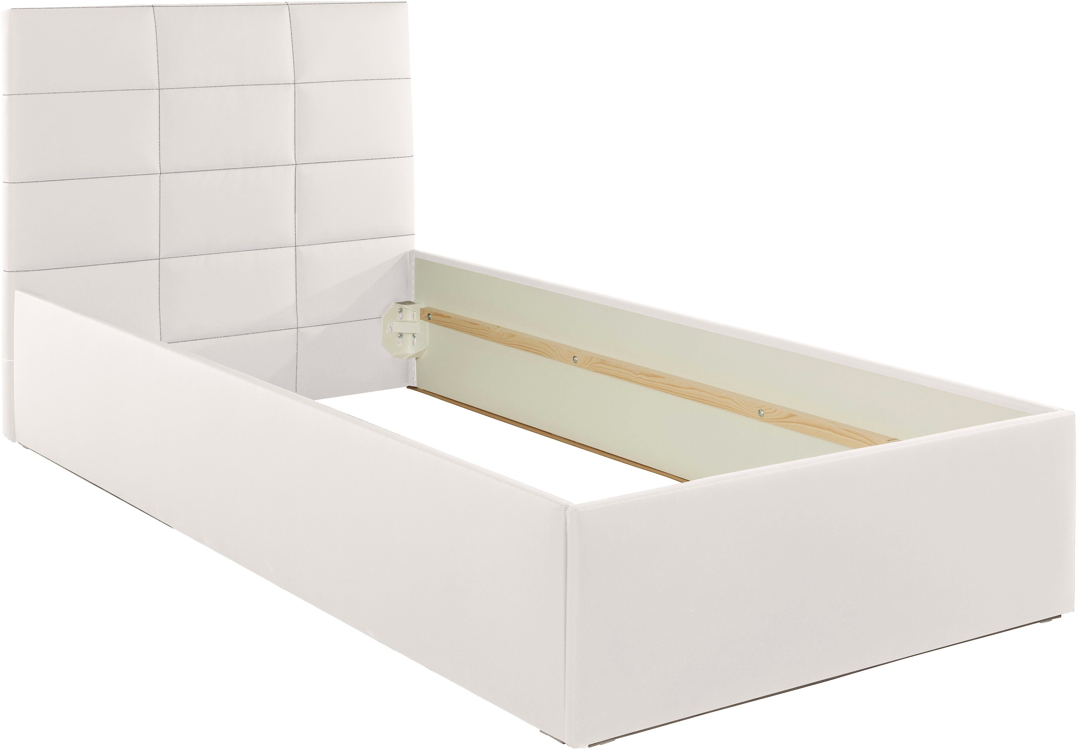 Westfalia Polsterbetten Gestoffeerd bed met bedkist bij uitvoering met matras, in 2 hoogten