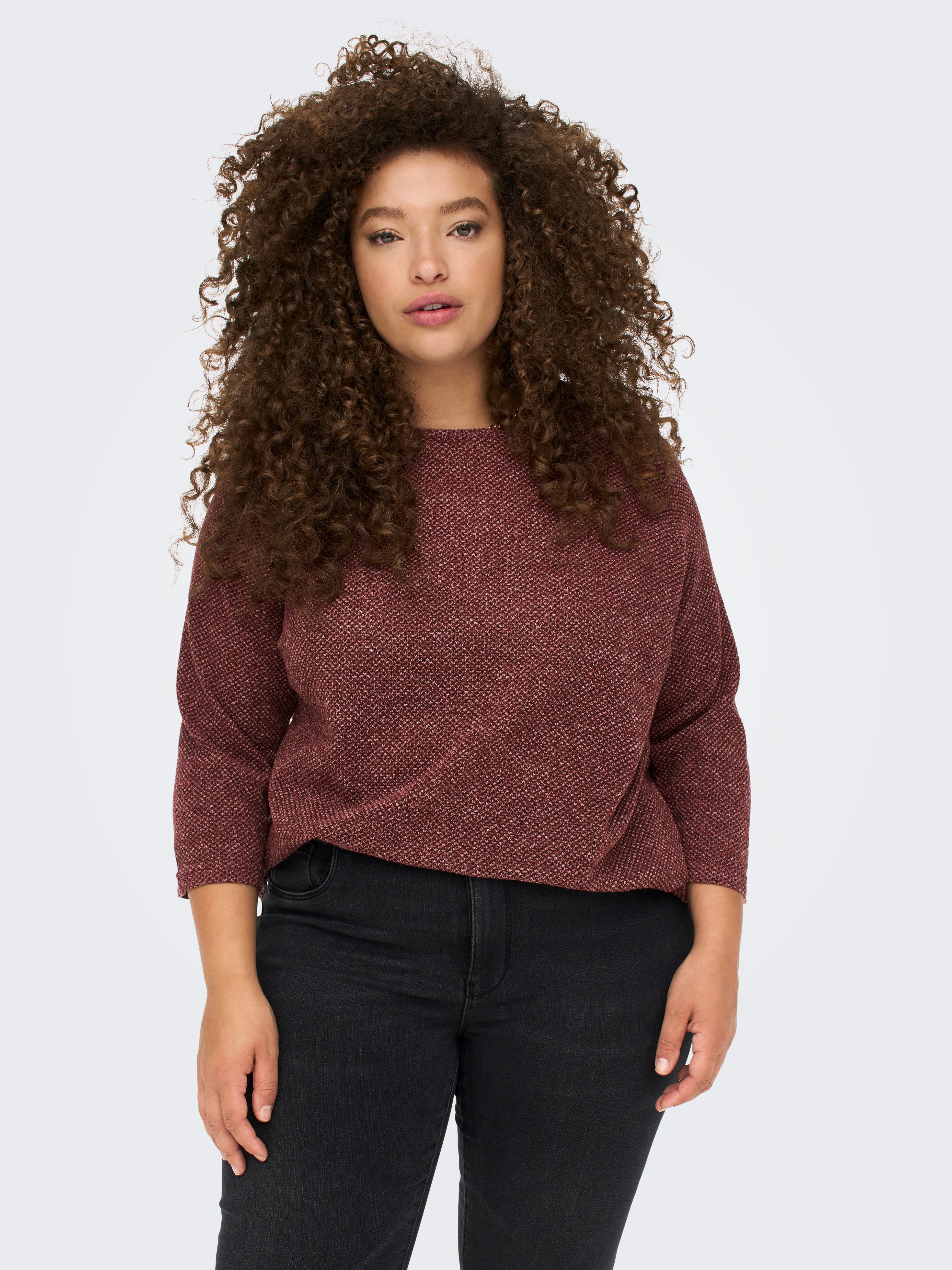 ONLY CARMAKOMA Shirt met 3/4 mouwen CARMARTHA 3/4 TOP