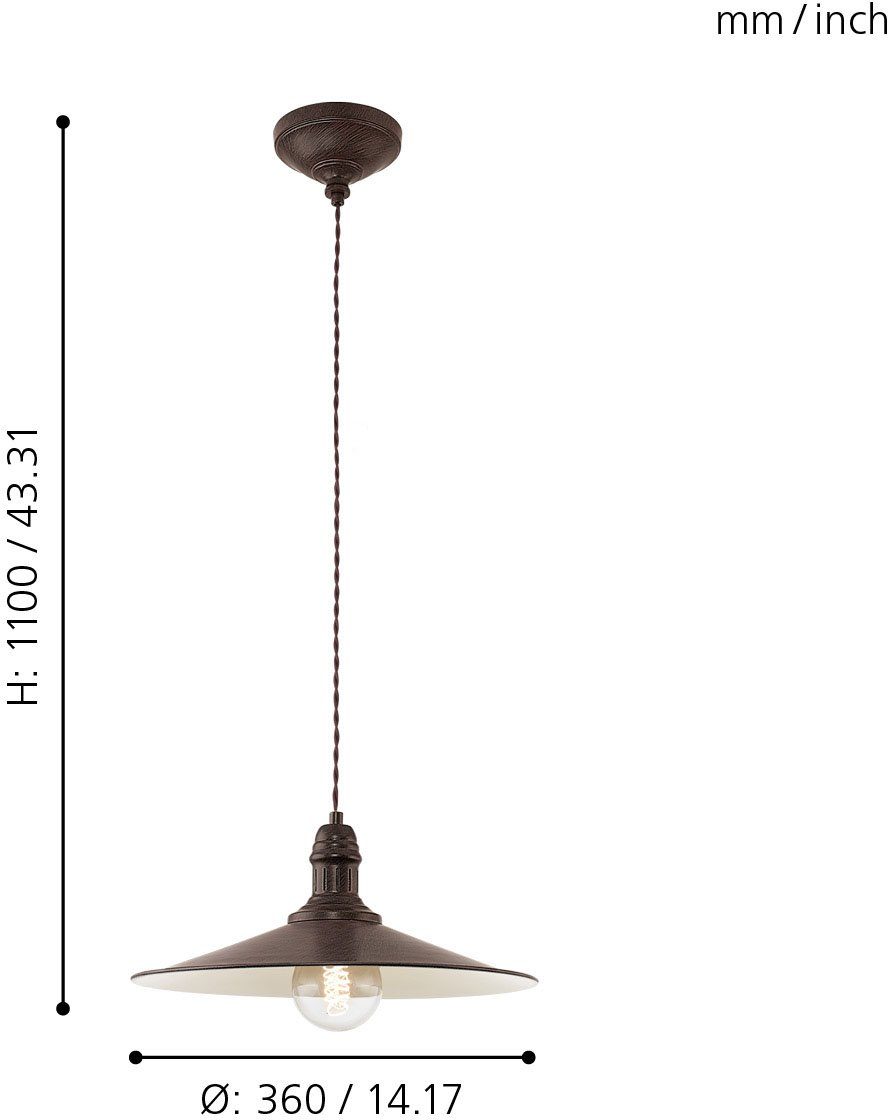 EGLO Hanglamp STOCKBURY Hanglicht, hanglamp