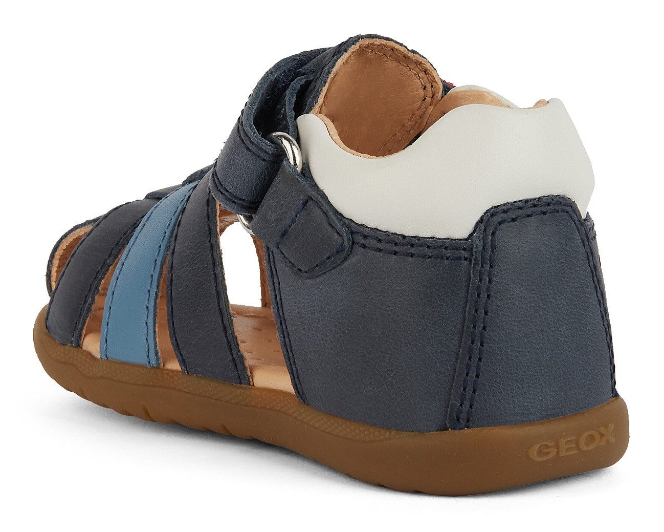 Geox Babyschoentjes B SANDAL MACCHIA BOY , sandaal, babyschoen, klittenbandschoen met kleurrijke riempjes