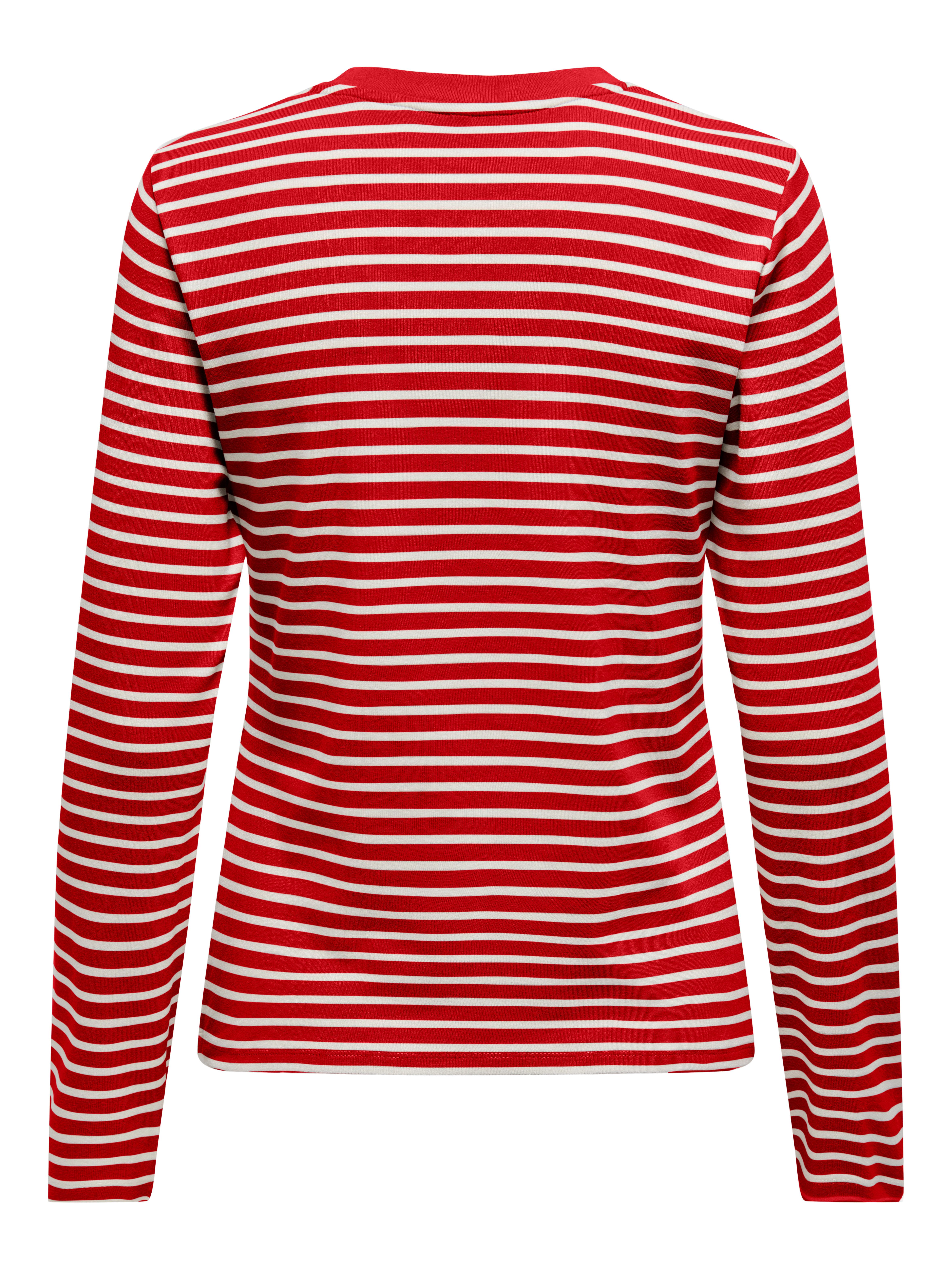 Only Shirt met lange mouwen ONLLYON L/S O-NECK TOP BOX CC JRS