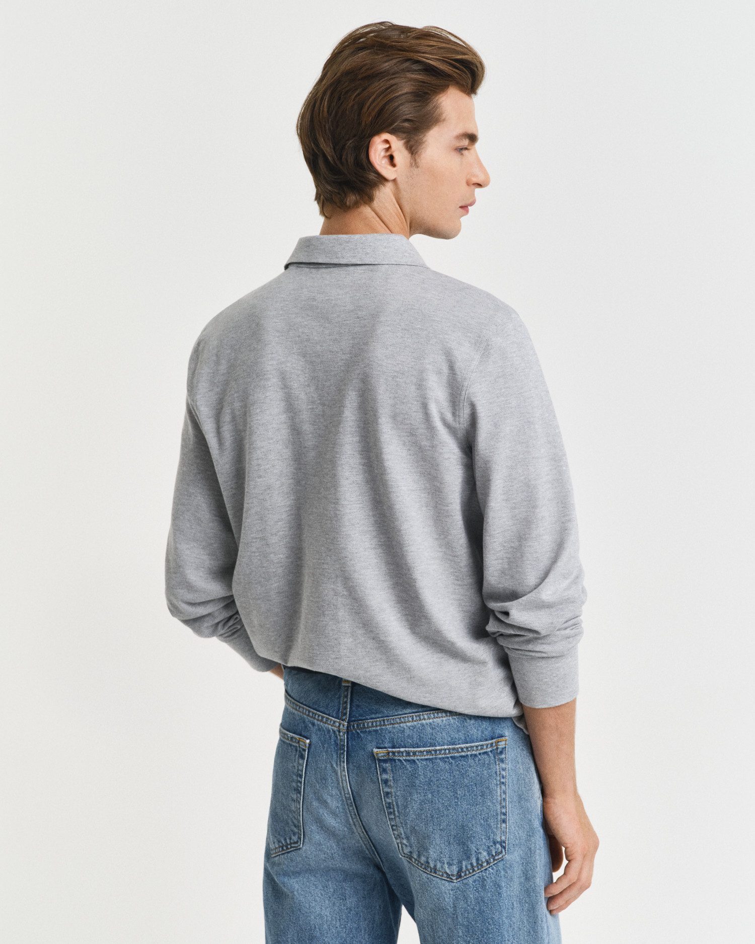Gant Poloshirt REG SHIELD LS PIQUE RUGGER met logoborduursel op de borst