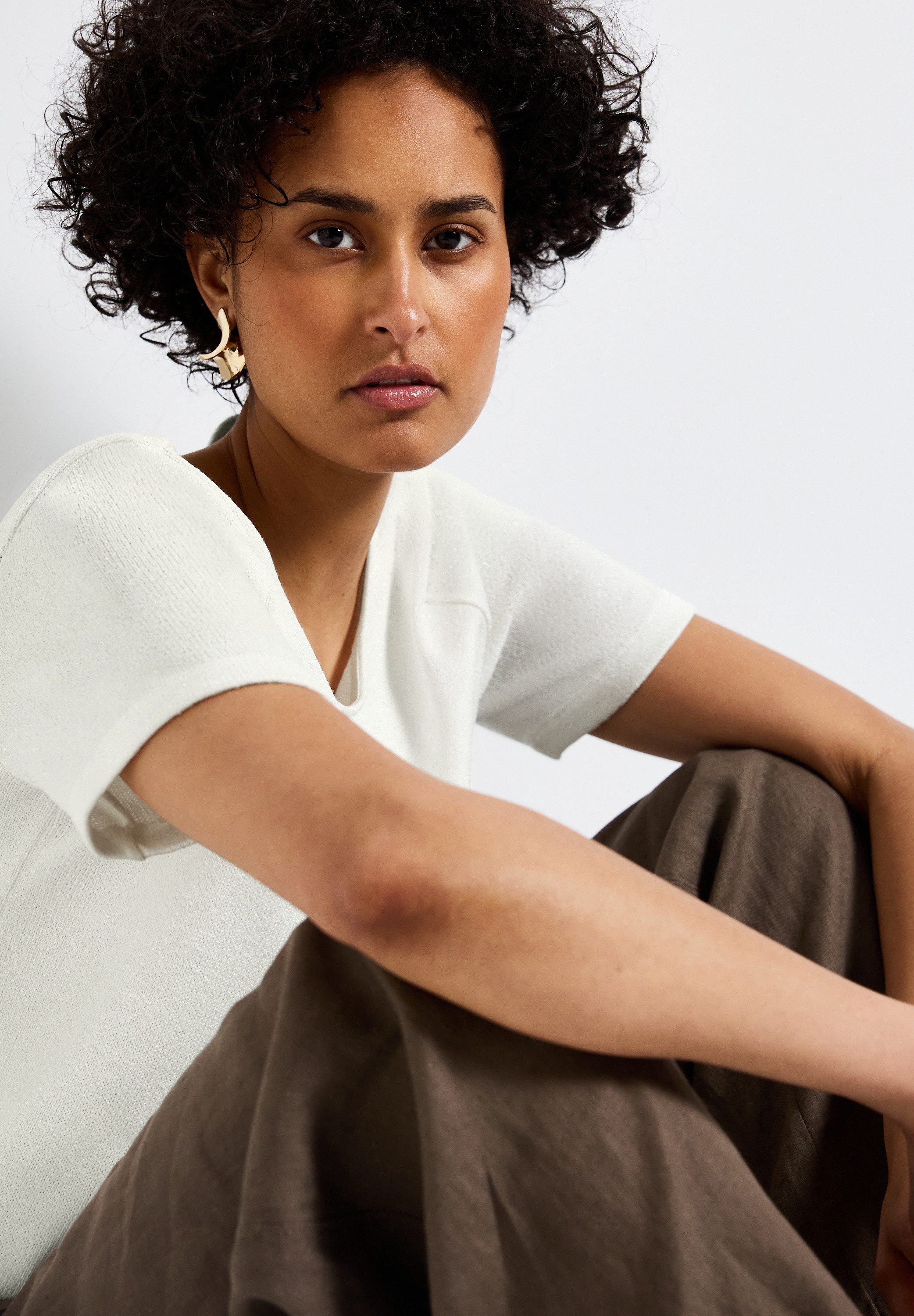 STREET ONE T-shirt met boothals