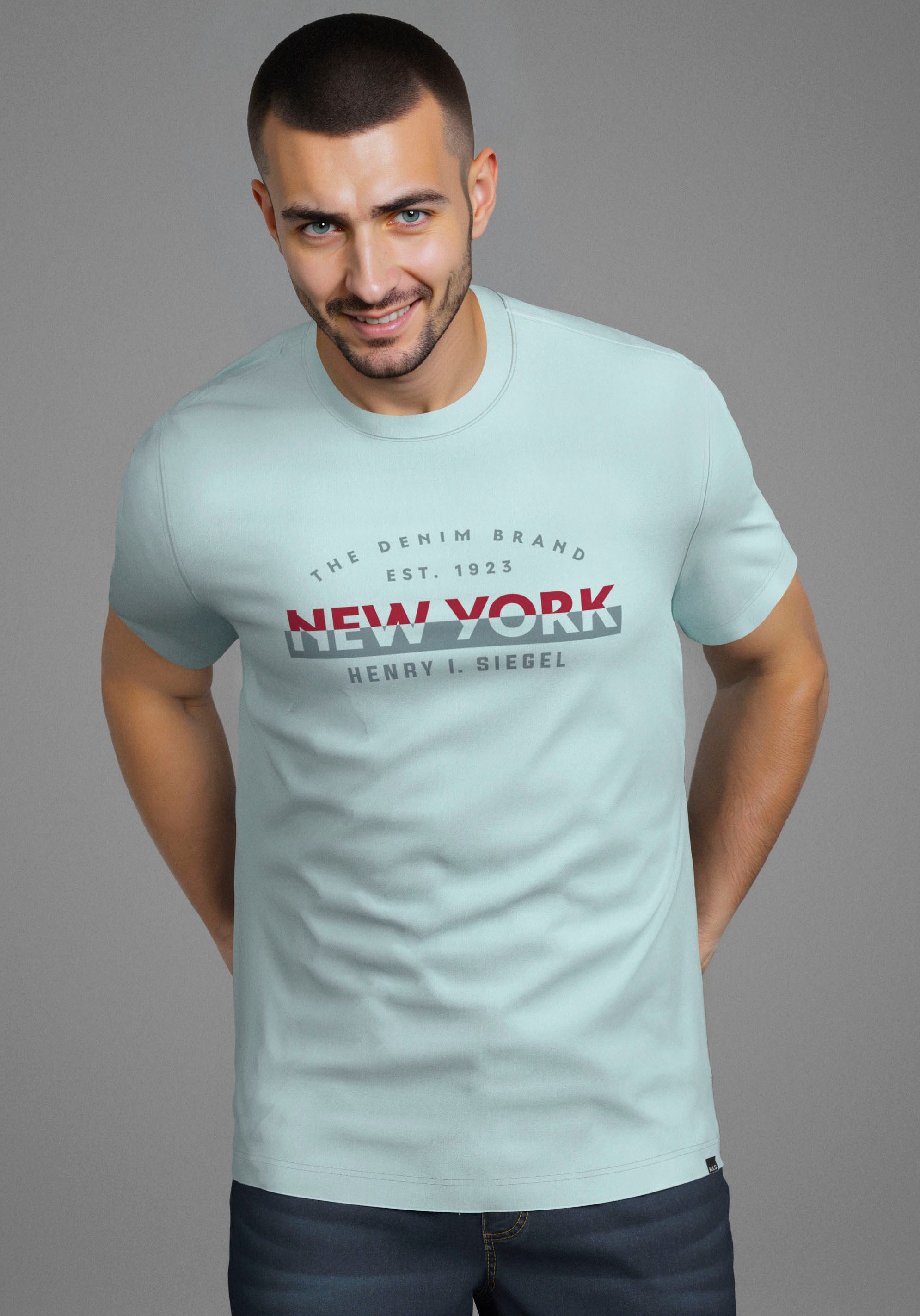 H.I.S Shirt met ronde hals Nieuwe collectie!