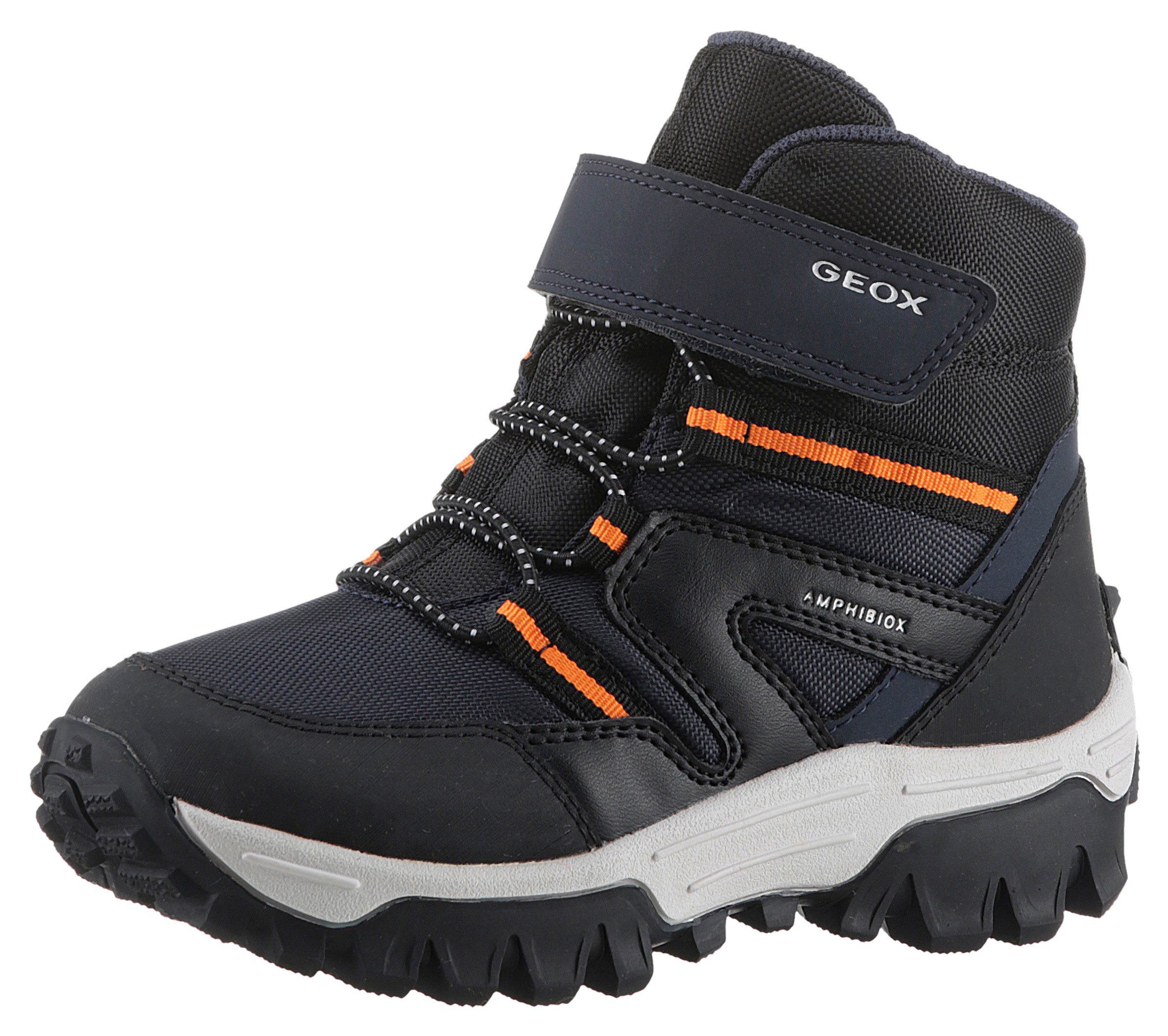 Geox Winterlaarzen J HIMALAYA BOY B ABX Sneeuwlaarzen, klittenlaarzen, kleuterschoen met profielzool