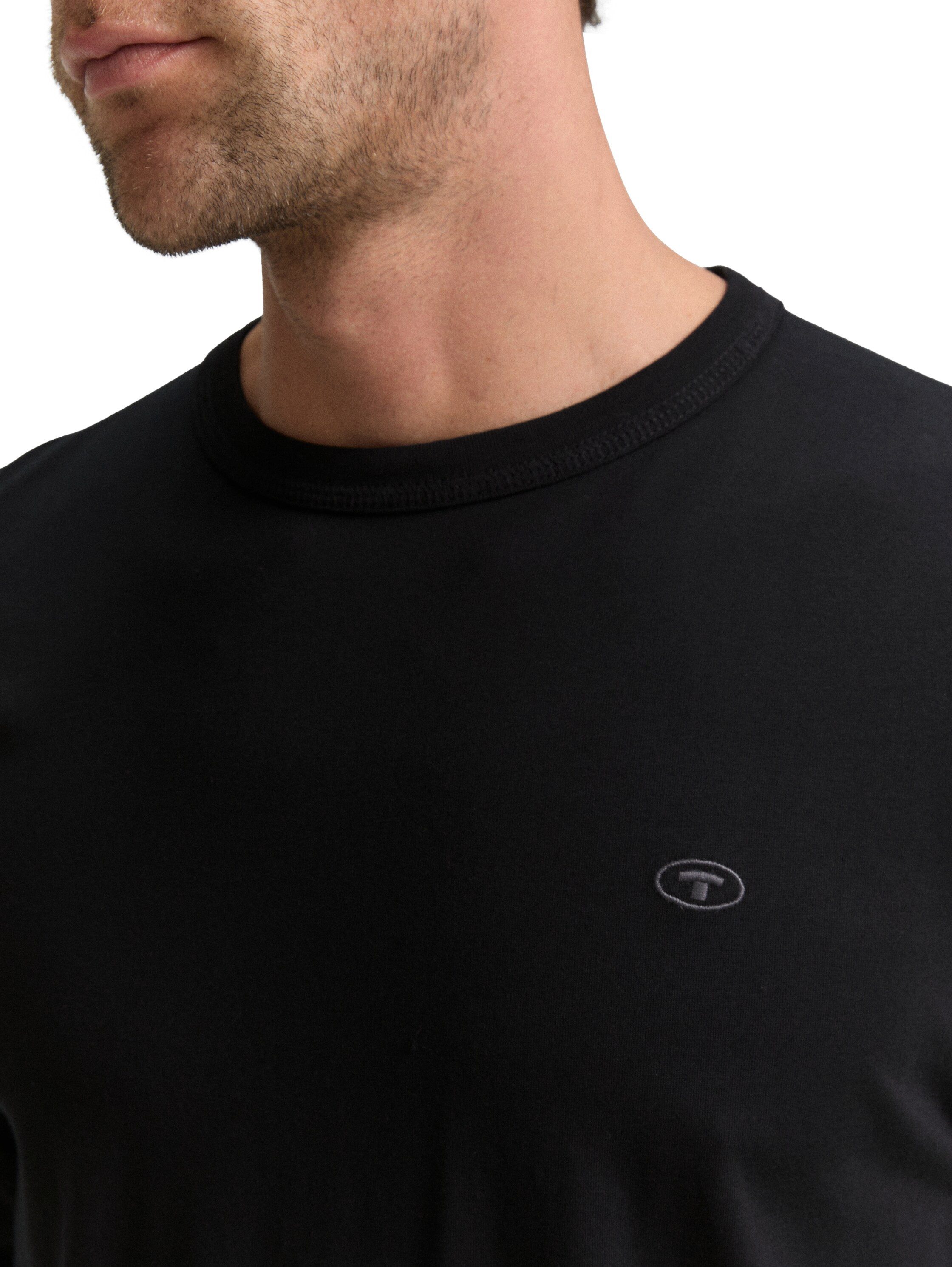 Tom Tailor Shirt met lange mouwen met geborduurd logo