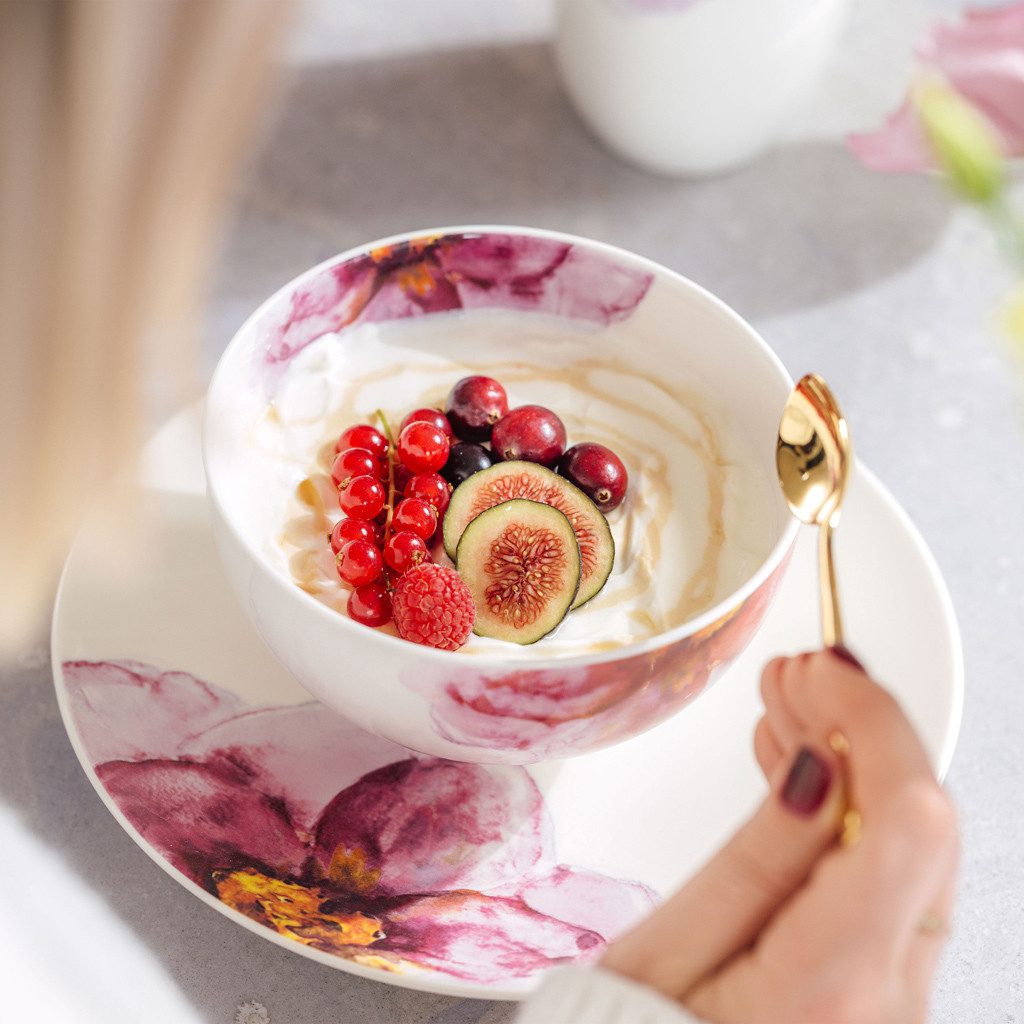 Villeroy & Boch Ontbijtservies set Roos Garden Made in Germany, Fine China porselein (set, 8-delig)