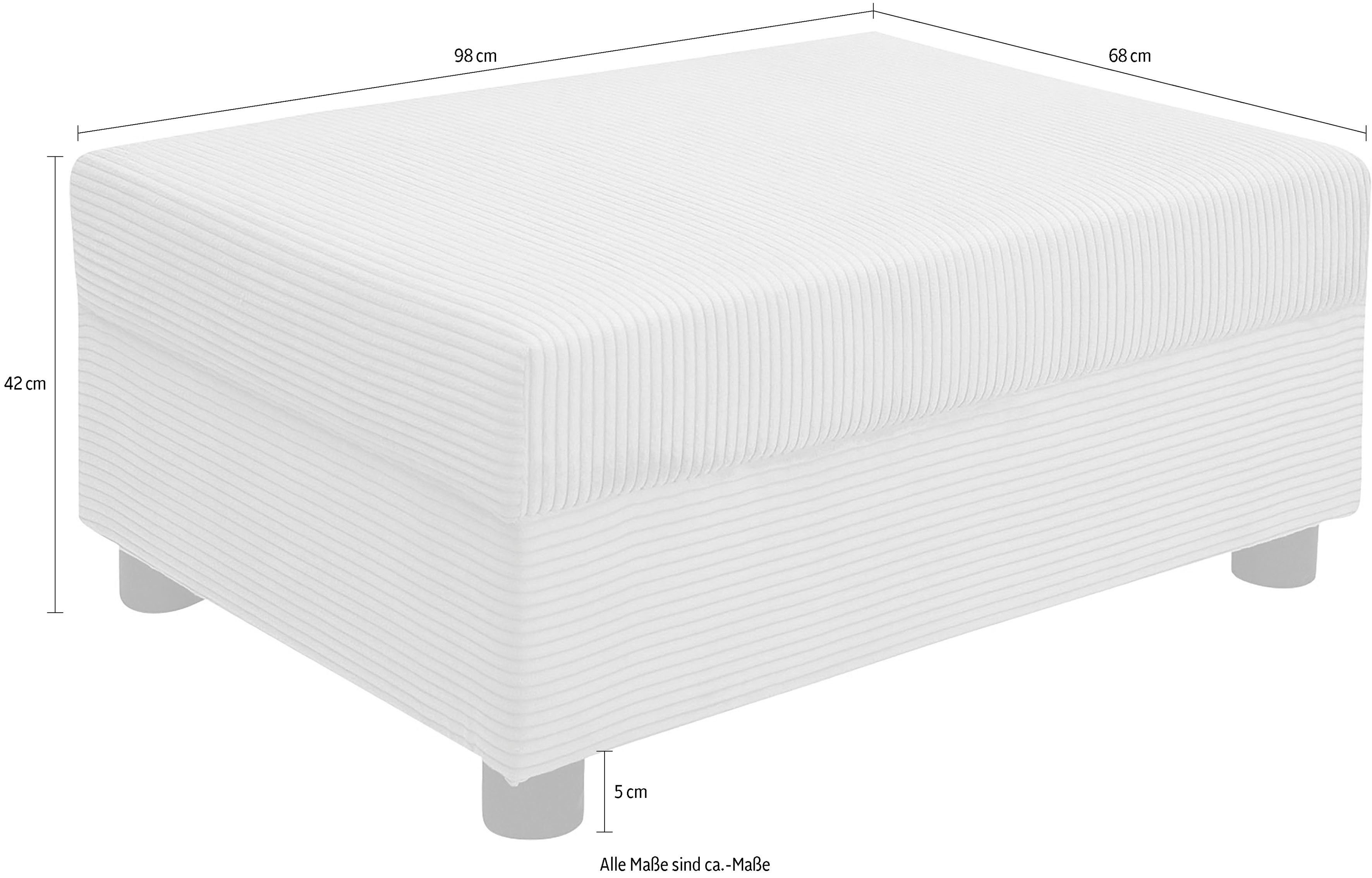 COLLECTION AB Hocker Parma Vrij te plaatsen, comfortabele bonellfeder, individueel combineerbaar