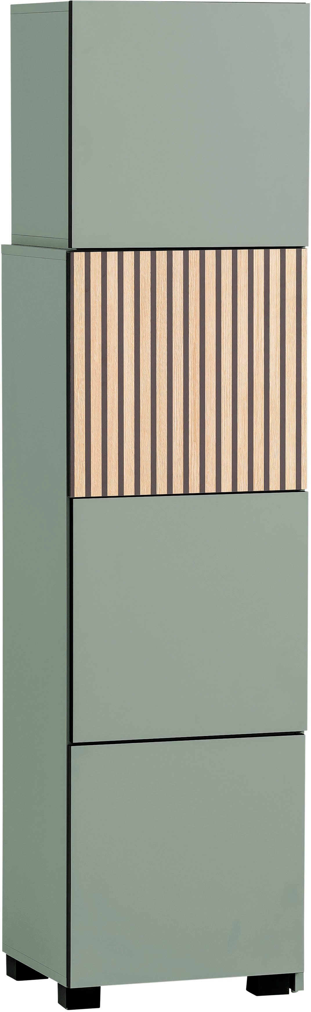 Schildmeyer Schuifkast Alexa, breedte variabel van 40 tot 70 cm Deurfront met akoestische print, greeploze opening