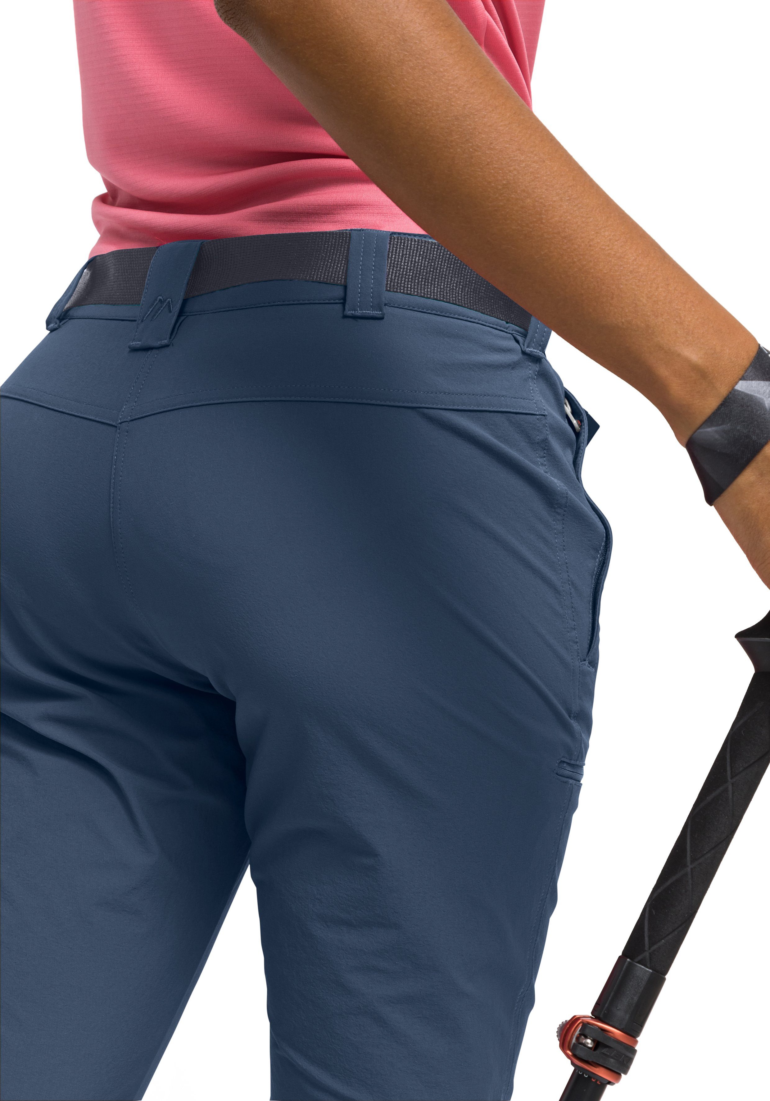 Maier Sports Capribroek Inara slim 3/4 Dames wandelbroek, ademende outdoorbroek, 3/4 broek met 3 zakken