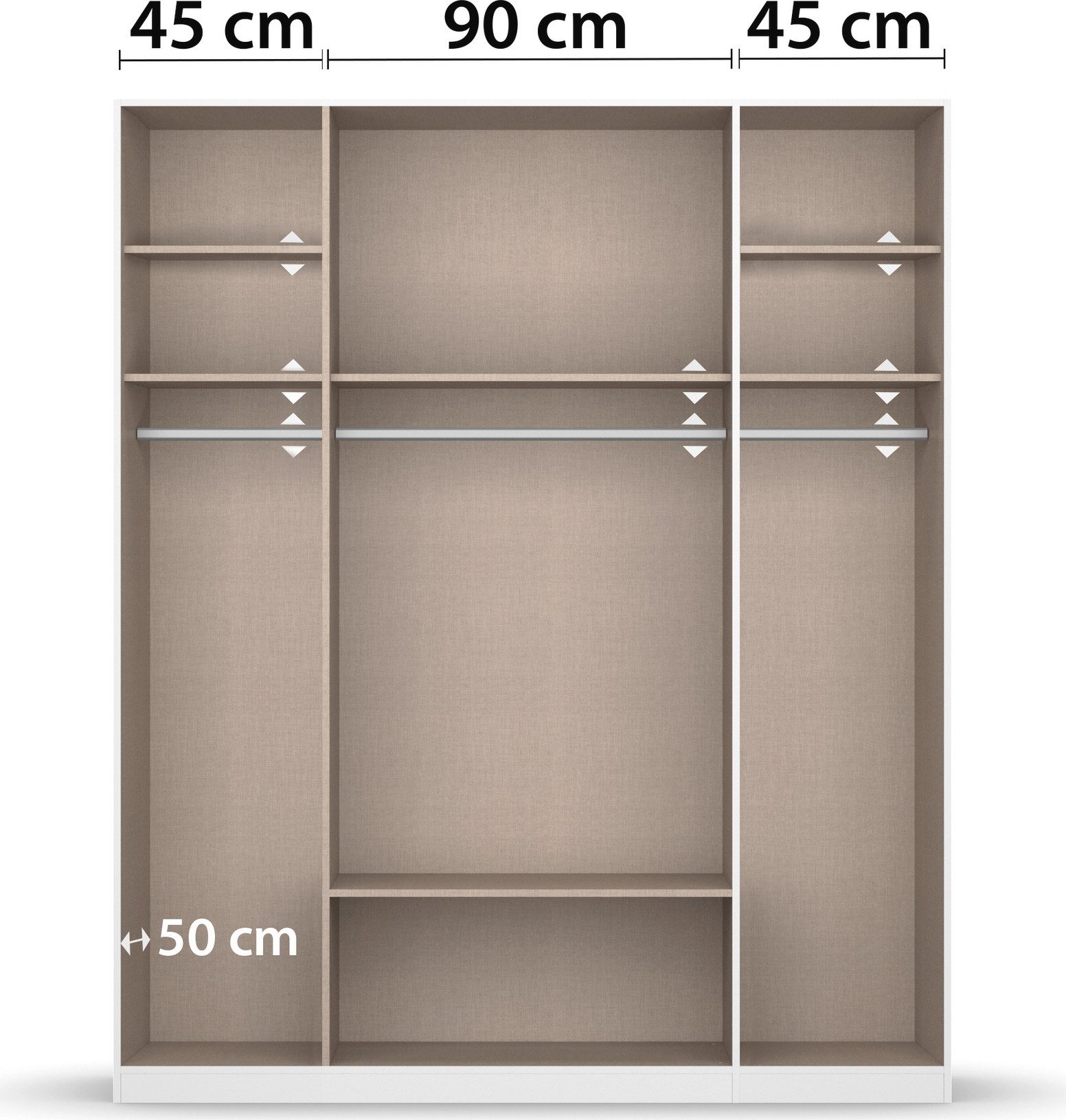 rauch Draaideurkast Kledingkast Kast Garderobe Slaapkamerkast DAVOA met contrasterende lades in eiken artisan made in germany