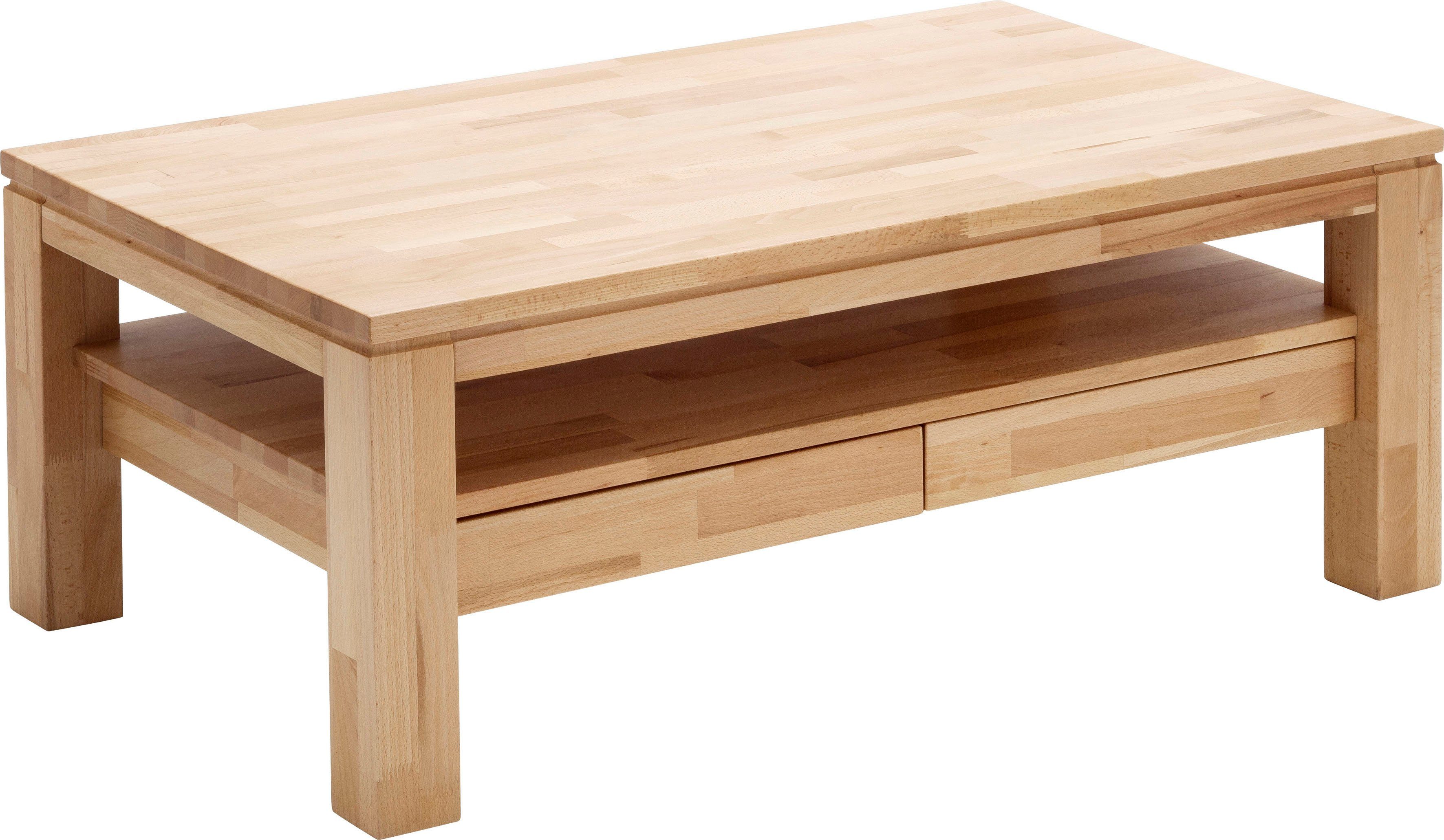 MCA furniture Salontafel TOPSELLER! Salontafel massief hout met laden