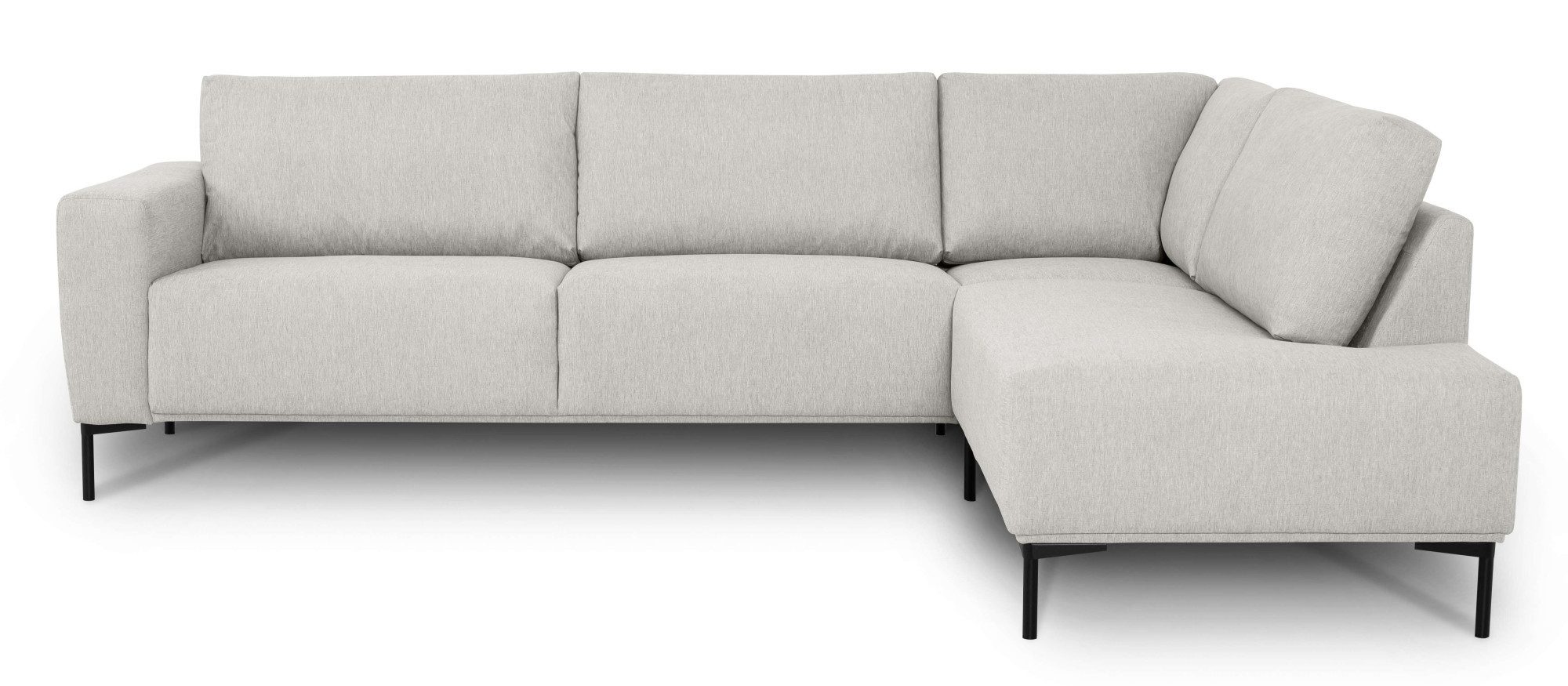andas Hoekbank Melby Breedte 275 cm, in een zachte structuurstof, losse rugkussens (2-delig)