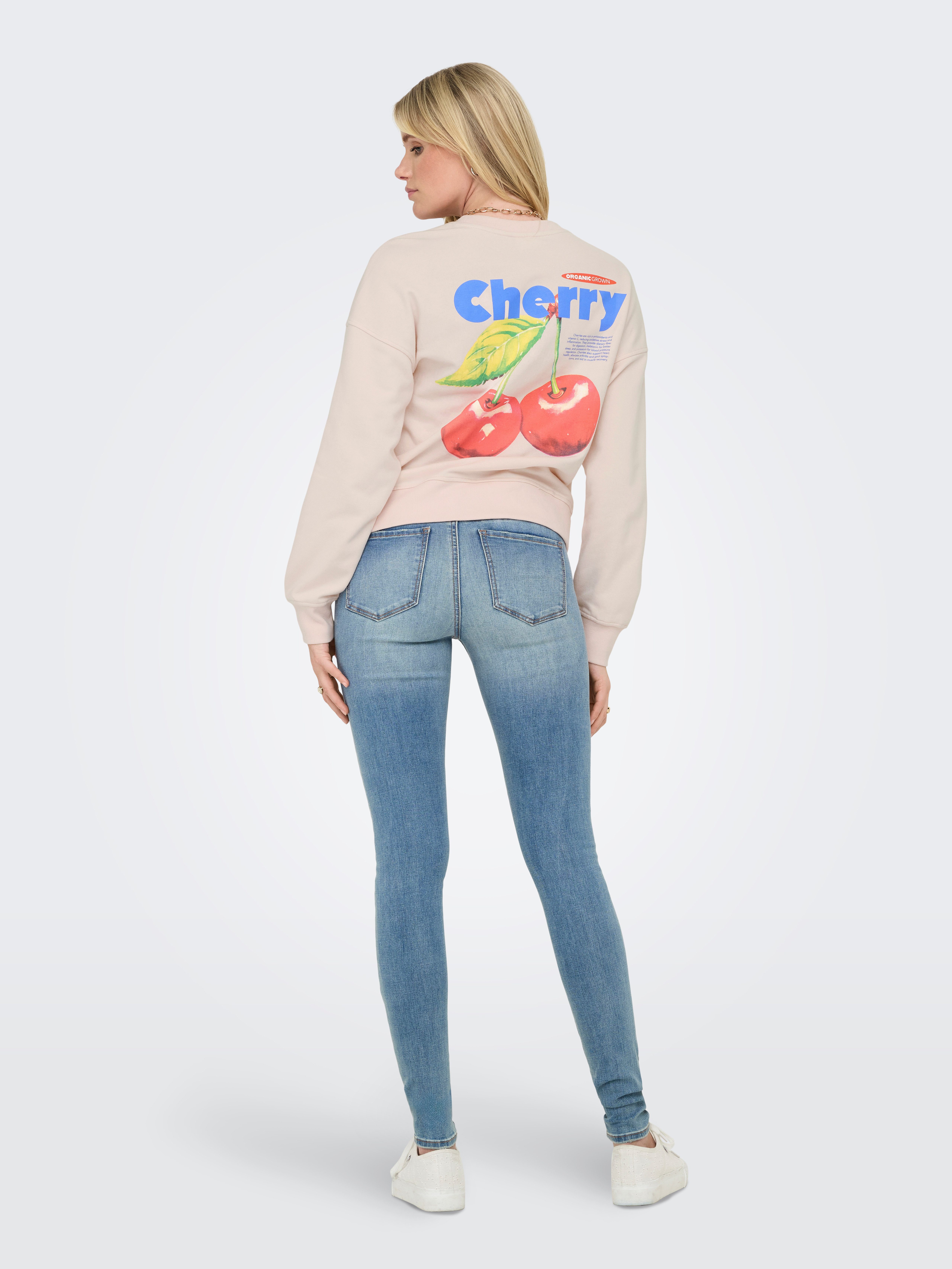 Only Sweatshirt ONLPHILEA L/S FRUIT O-NECK UB SWT