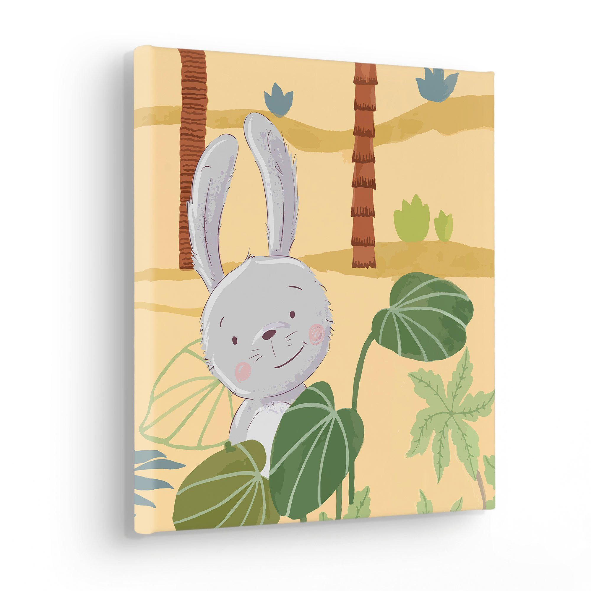 Komar Artprint op linnen Rabbit Food - Afmeting 30 x 30 cm (1 stuk)