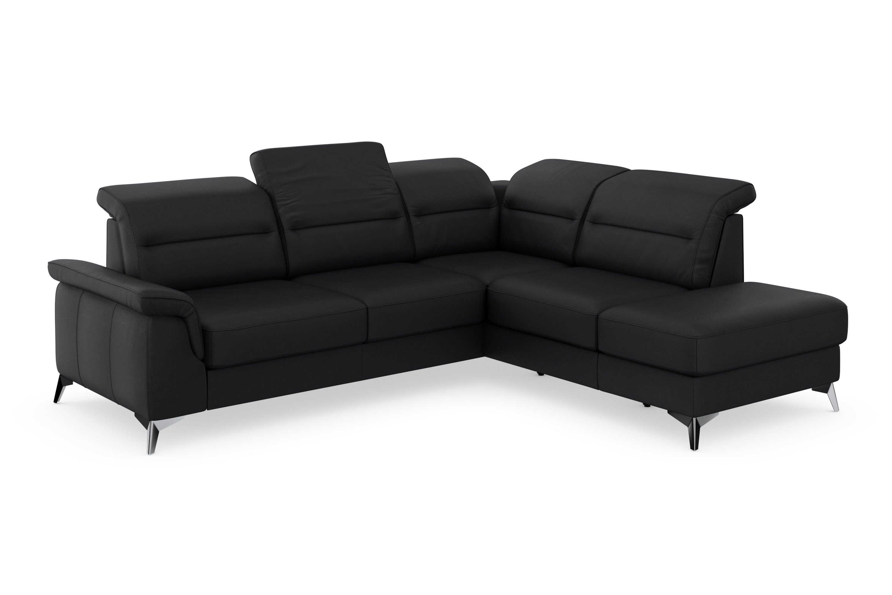 sit&more Hoekbank Sinatra L-vorm met ottomane, optioneel met verstelbare hoofdsteun en armleuning