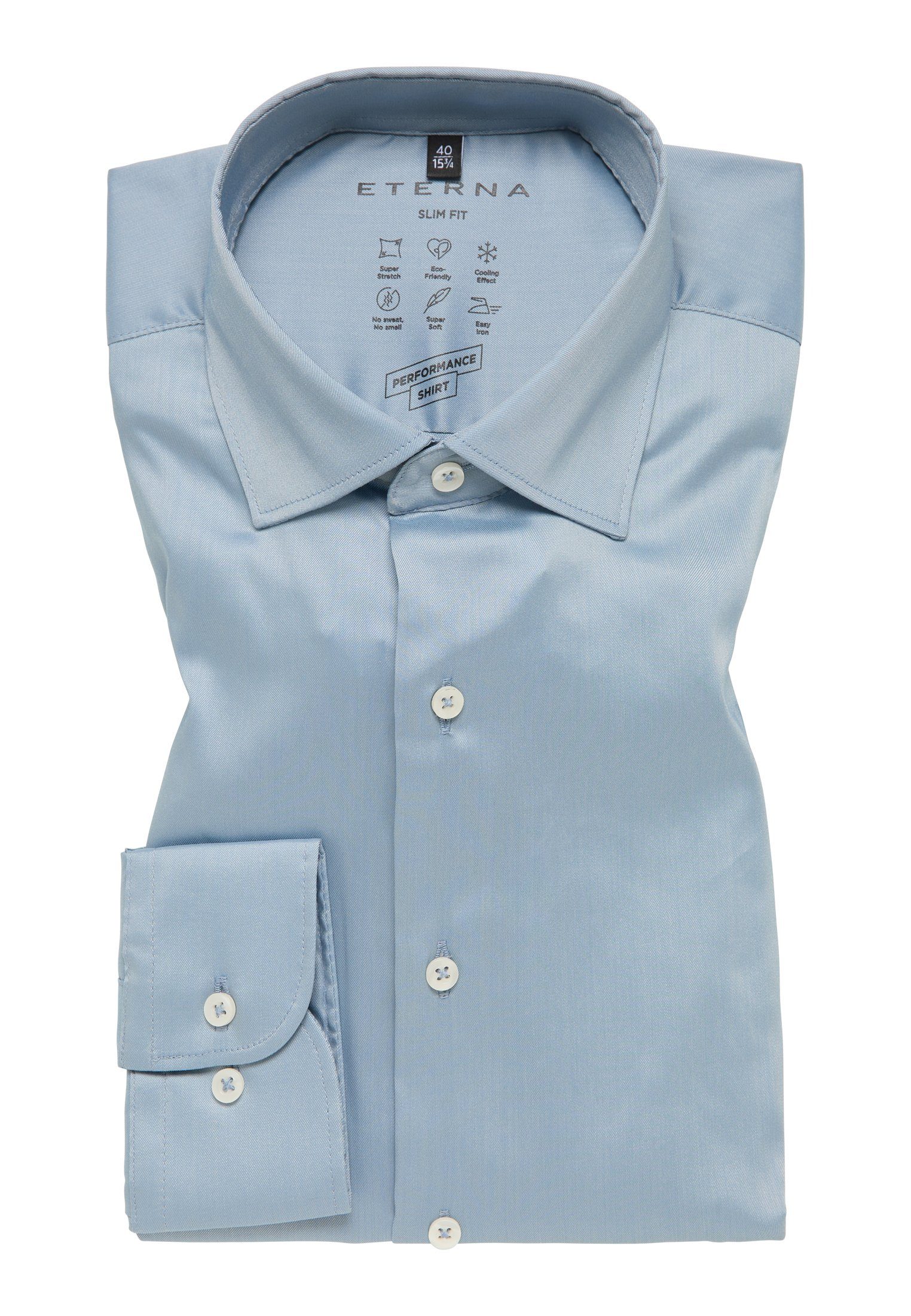 Eterna Overhemd met lange mouwen Slim fit EASY IRON (gemakkelijk te strijken)